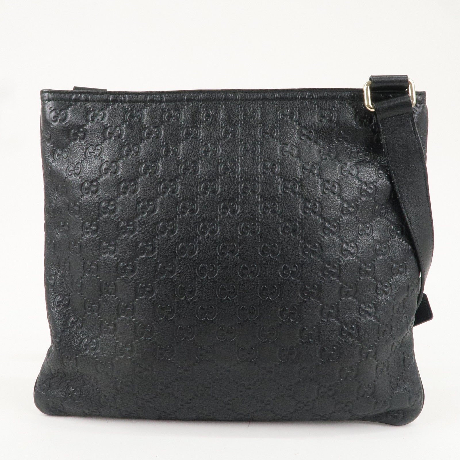 GUCCI Guccissima Leather Shoulder Bag Black 201446