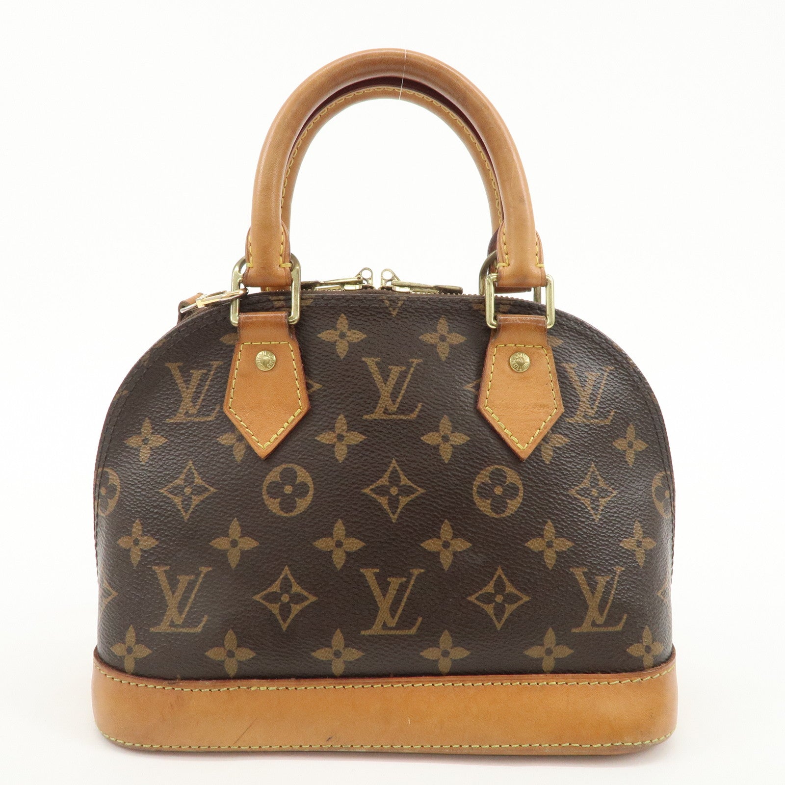 Louis Vuitton Monogram Alma BB 2Way Hand Bag Brown M53152 Used