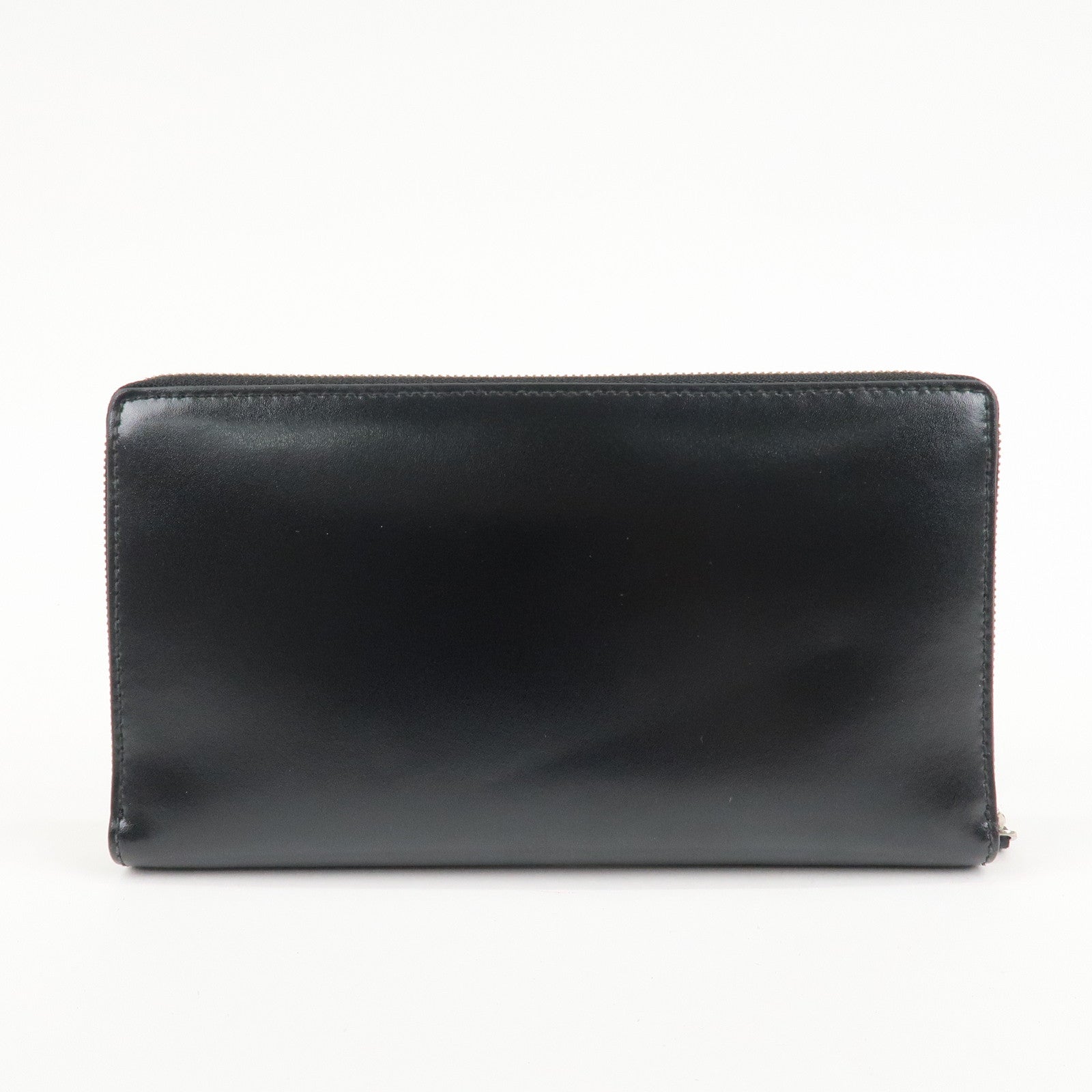 BALENCIAGA Leather Essentials Continental Wallet Black 664041