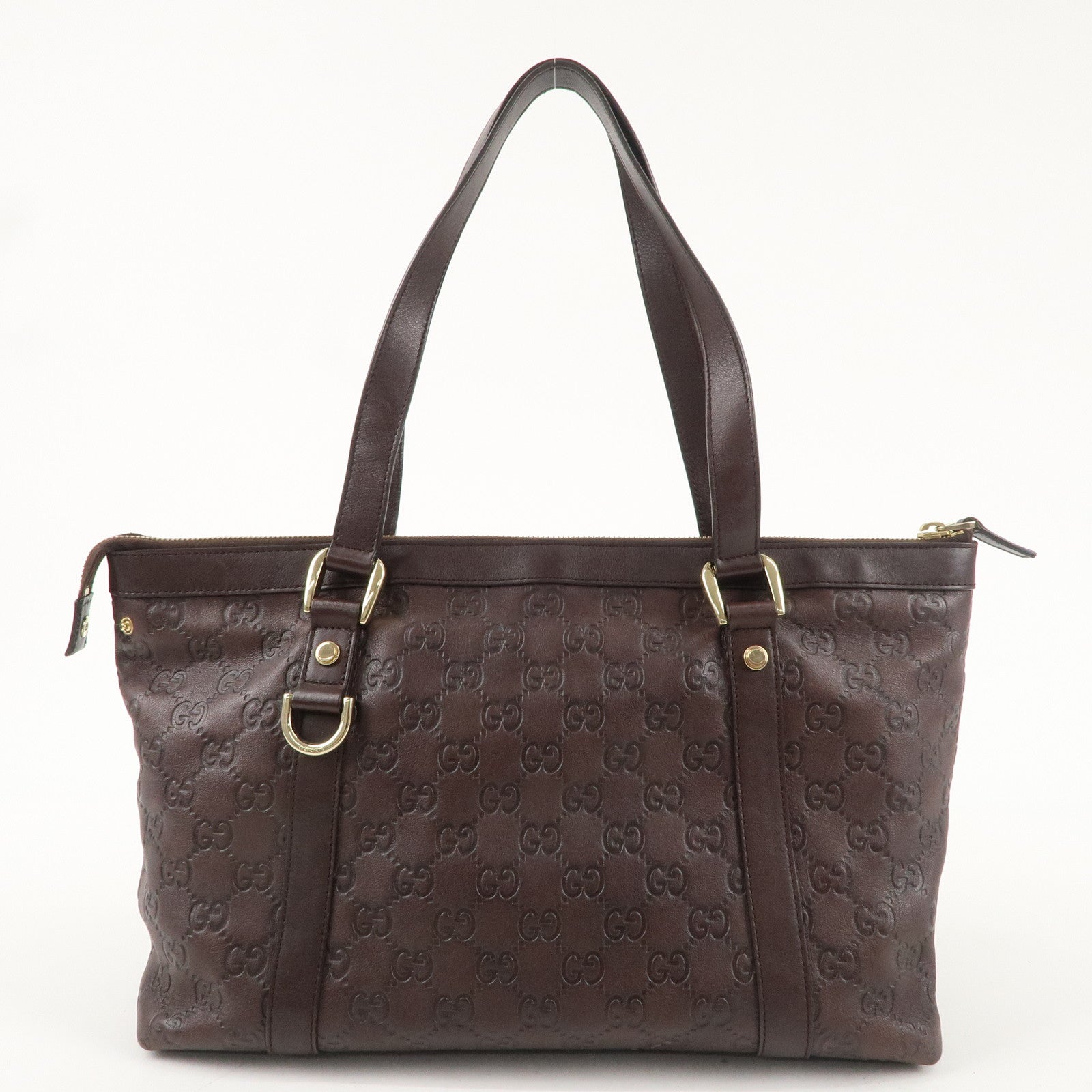 GUCCI Abbey Guccissima Leather Tote Bag Brown 141470