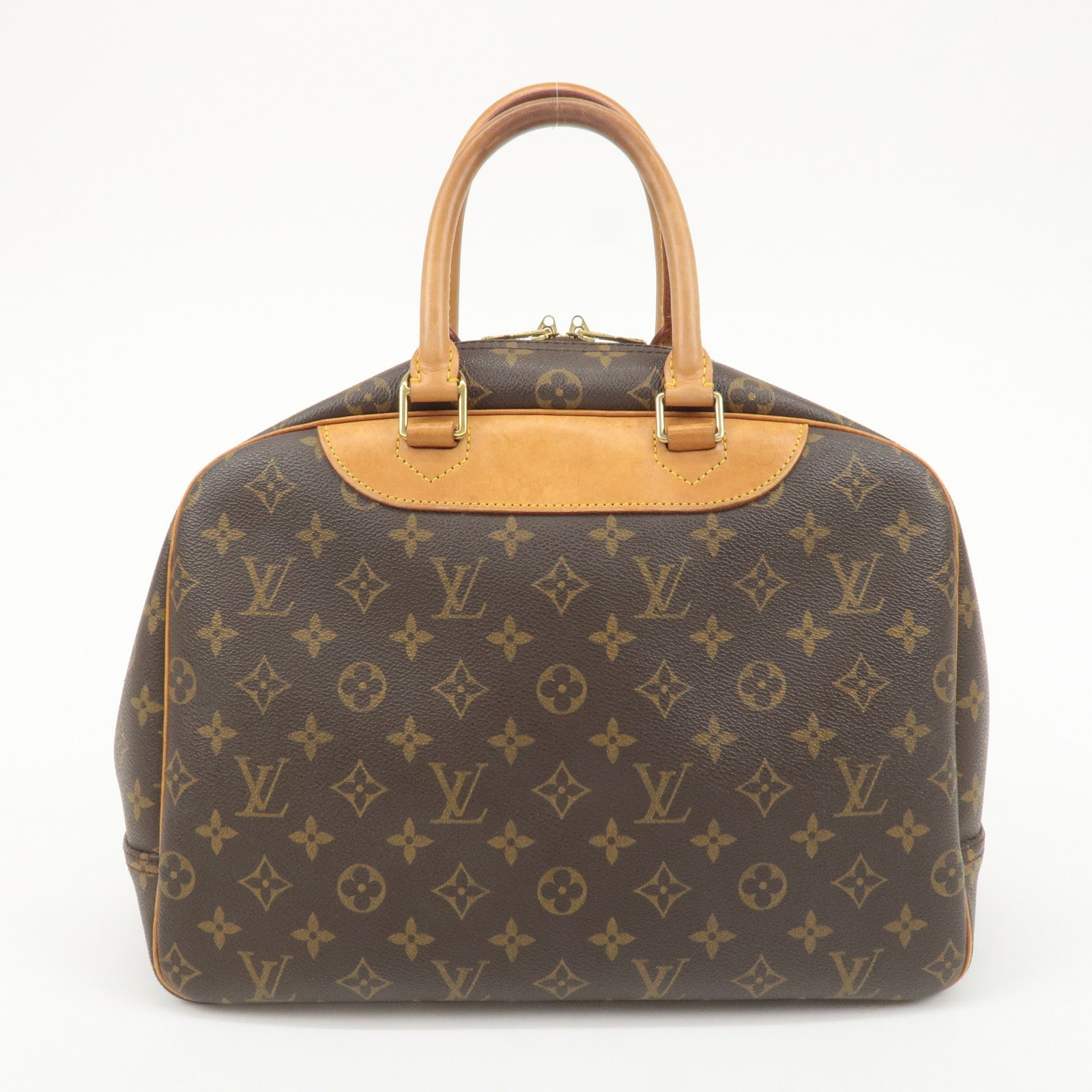 Louis Vuitton Monogram Deauville Hand Bag Brown M47270