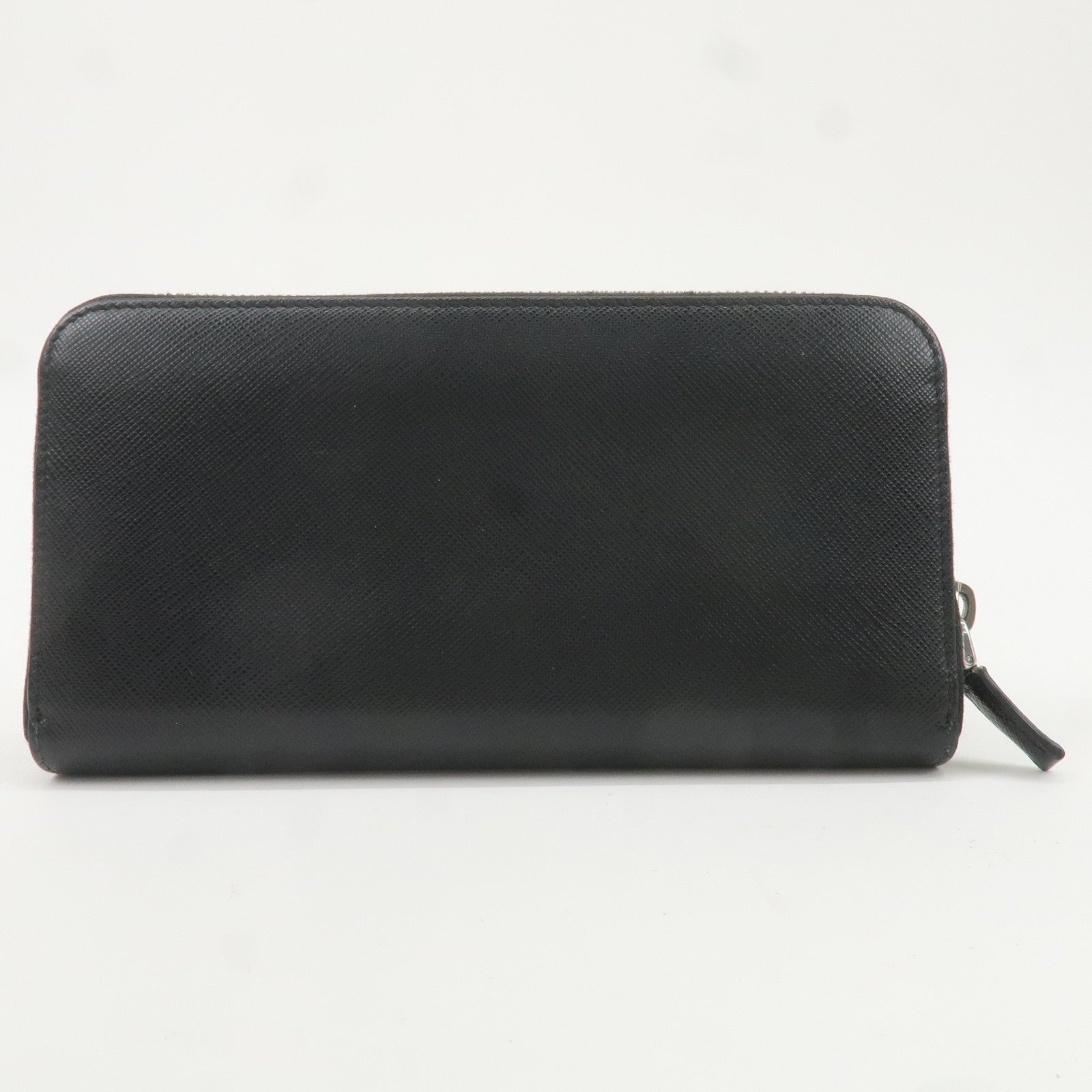 PRADA Saffiano Leather Round Zipper Long Wallet with Phone Pocket