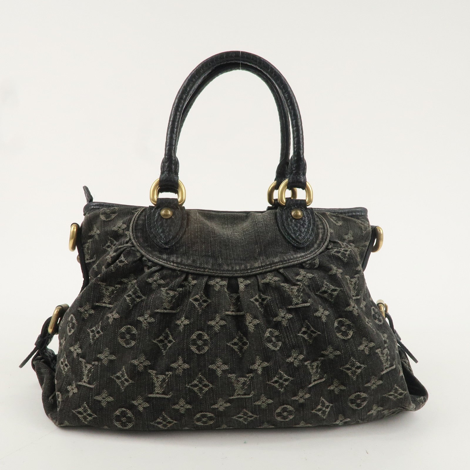 Louis Vuitton Monogram Denim Neo Cabby MM 2Way Bag Noir M95351