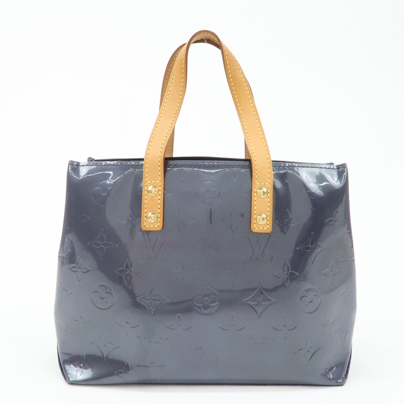 Louis Vuitton Monogram Vernis Lead PM Hand Bag Indigo M91335 Used