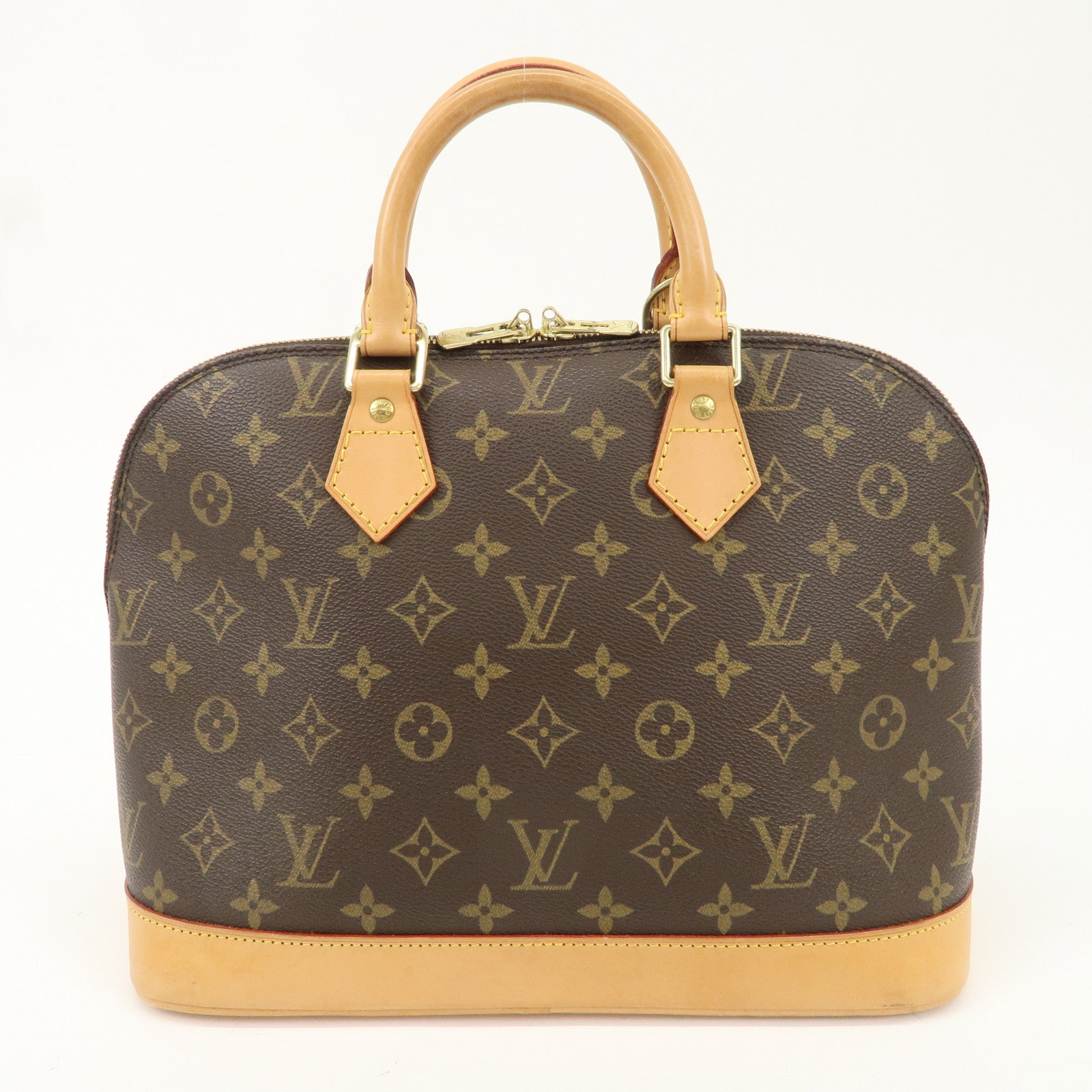 Louis Vuitton Monogram Alma Hand Bag Brown Brown M51130