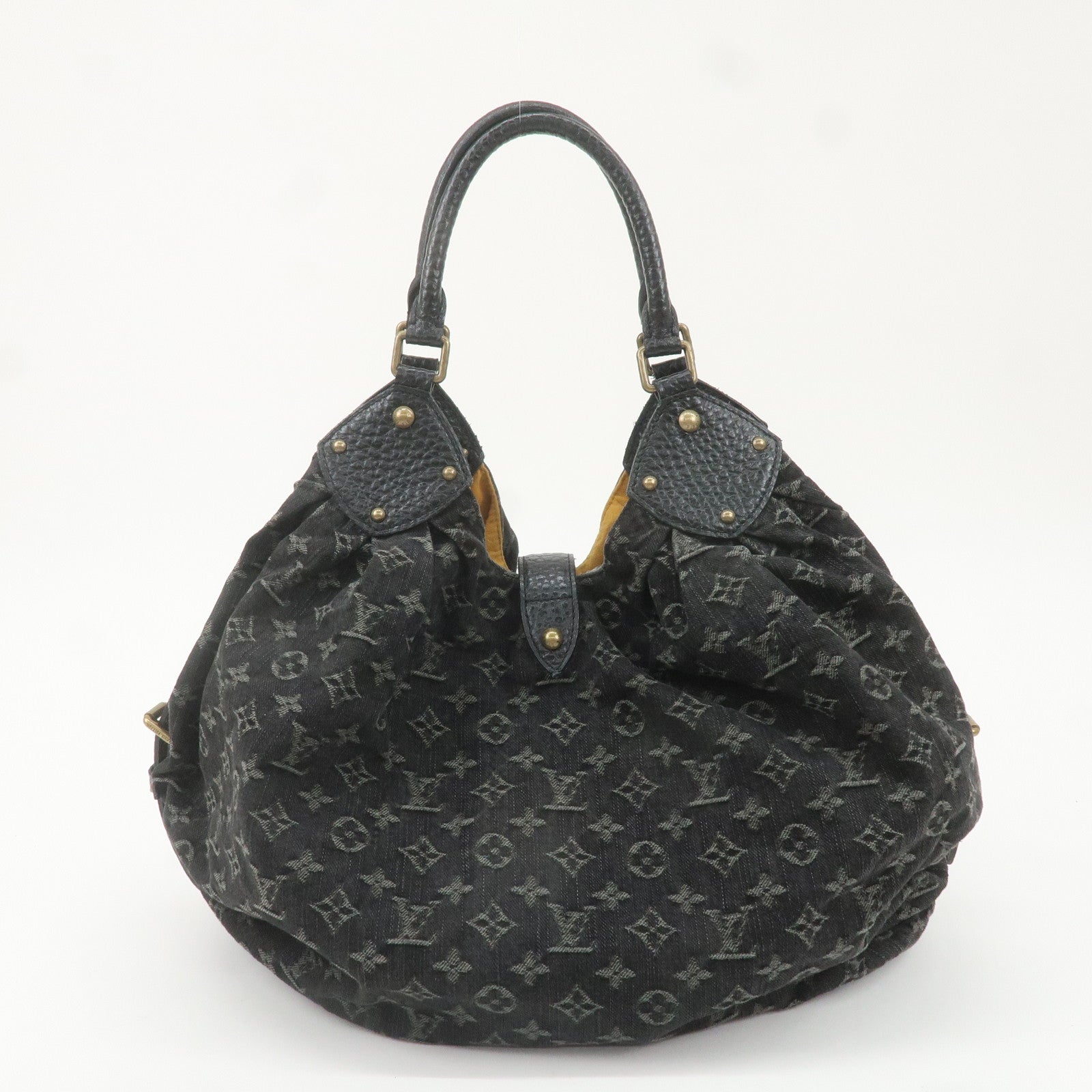 Louis Vuitton Monogram Denim XL Shoulder Bag Black M95510