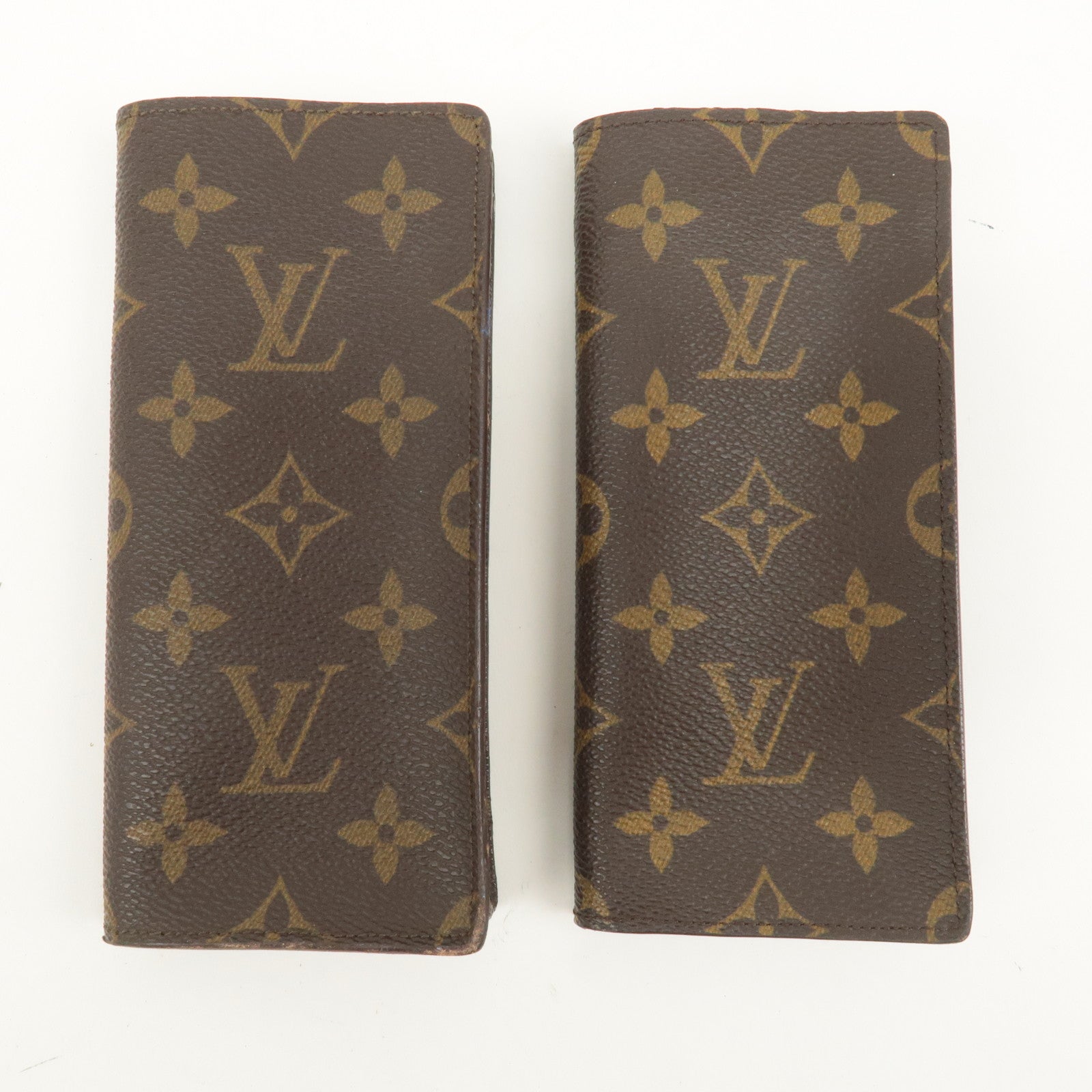 Louis Vuitton Monogram Set of 2 Glasses Case Brown M62962