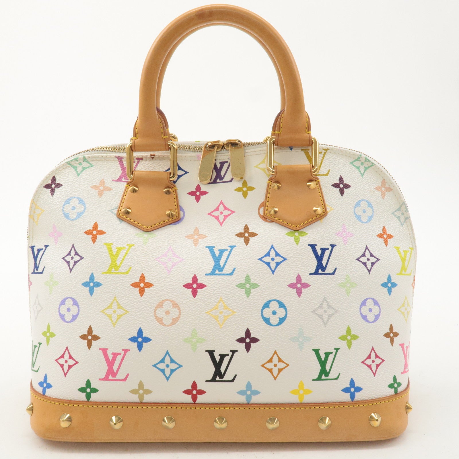 Louis Vuitton Monogram Multi Color Alma Hand Bag Blanc M92647