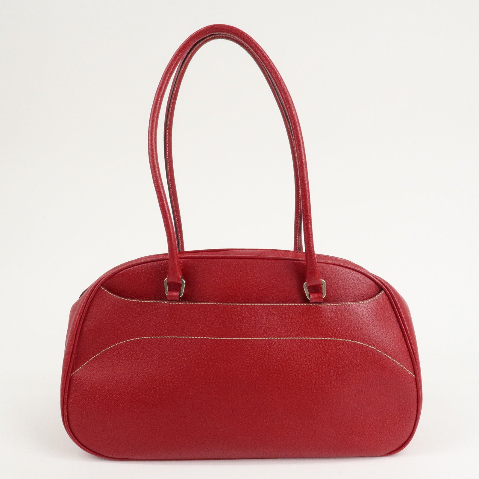 PRADA Leather Shoulder Bag Hand Bag Red B10748 F/S