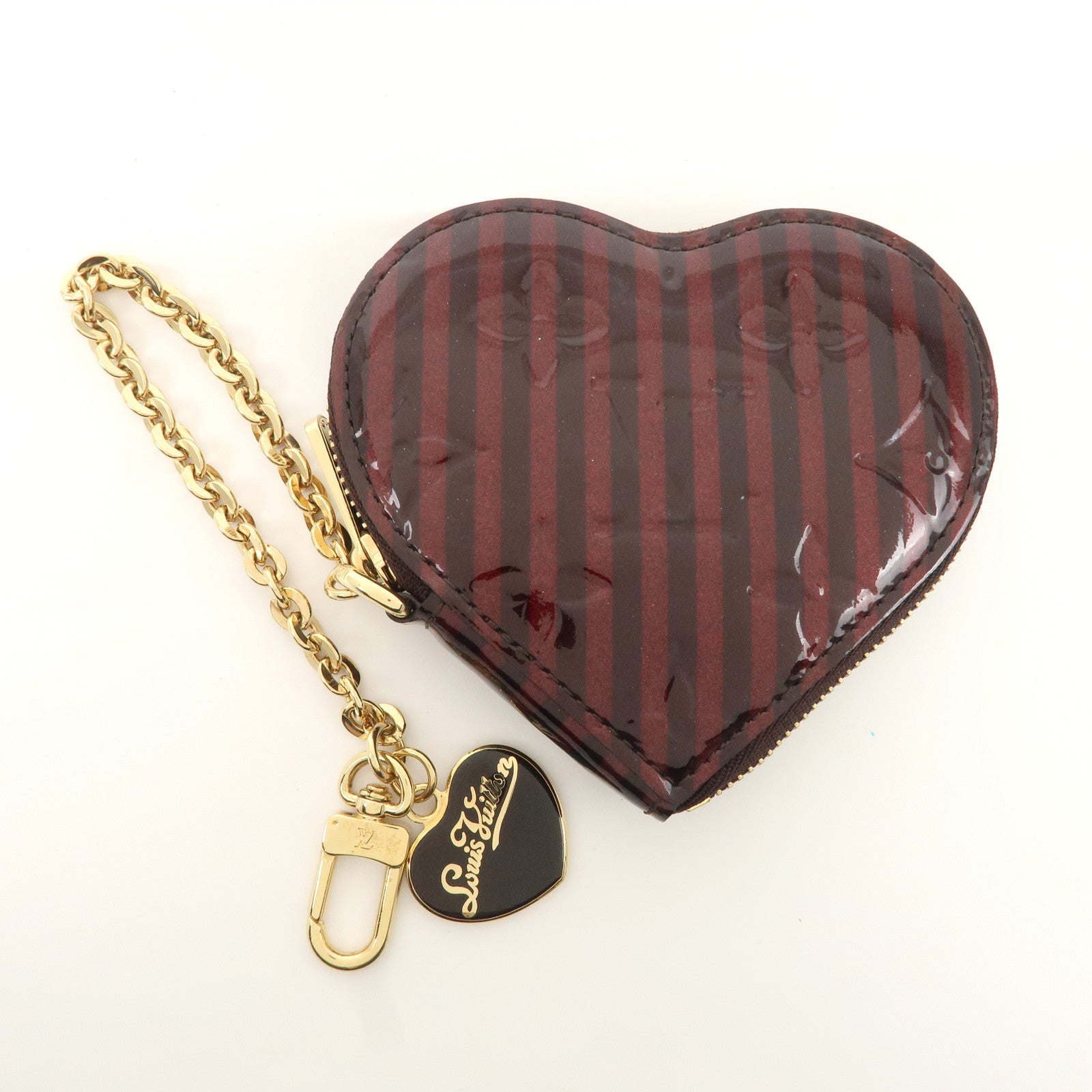 Louis Vuitton Monogram Vernis Rayeur Porte Monnaie Coeur M91713 Used