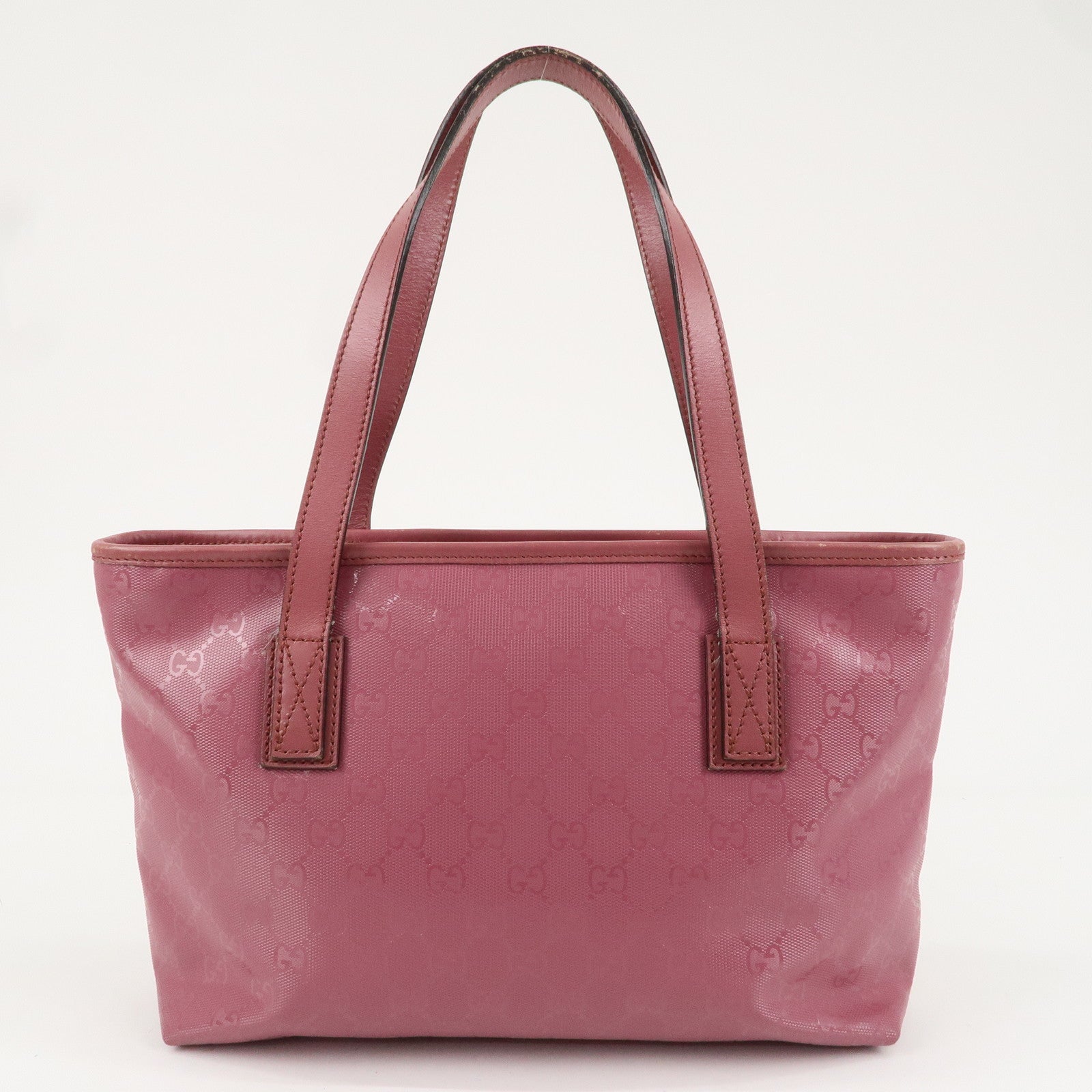 GUCCI GG Supreme PVC Leather Tote Bag Shoulder Bag Pink 21138