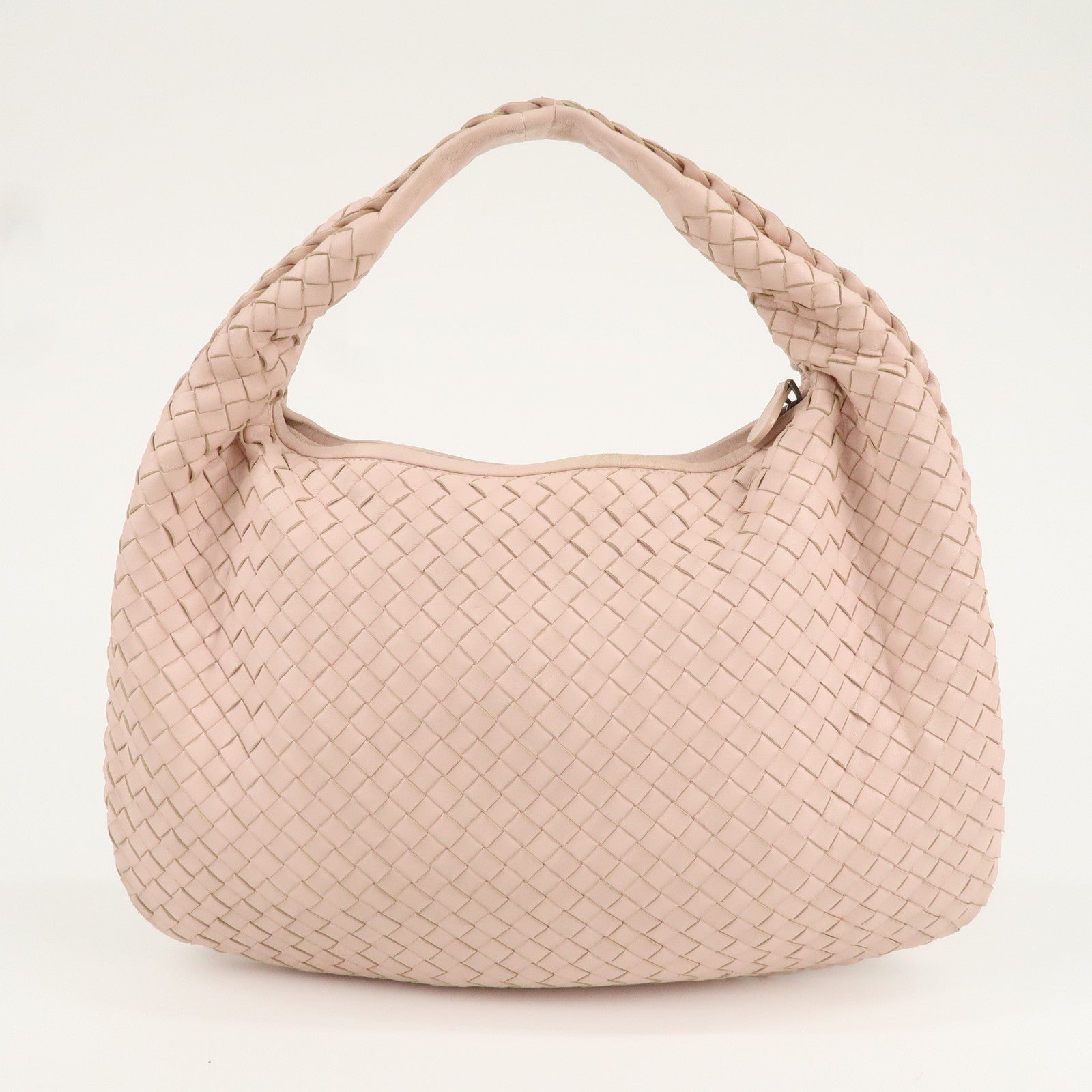 BOTTEGA VENETA Intrecciato Leather Shoulder Bag Pink 115653