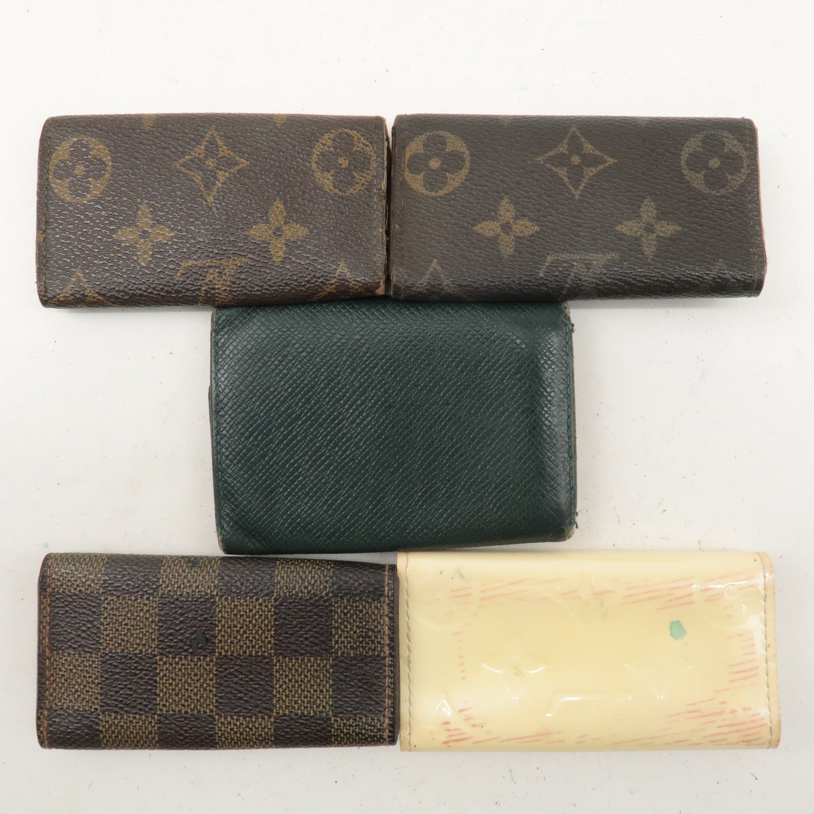 Louis Vuitton Set of 5 Monogram Damier Taiga Vernis Key Case