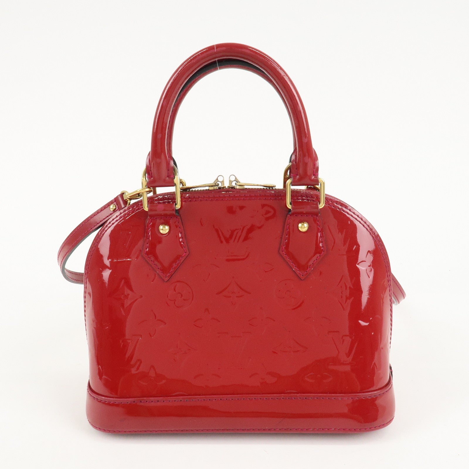 Louis Vuitton Monogram Vernis Alma BB 2Way Bag Red M91606