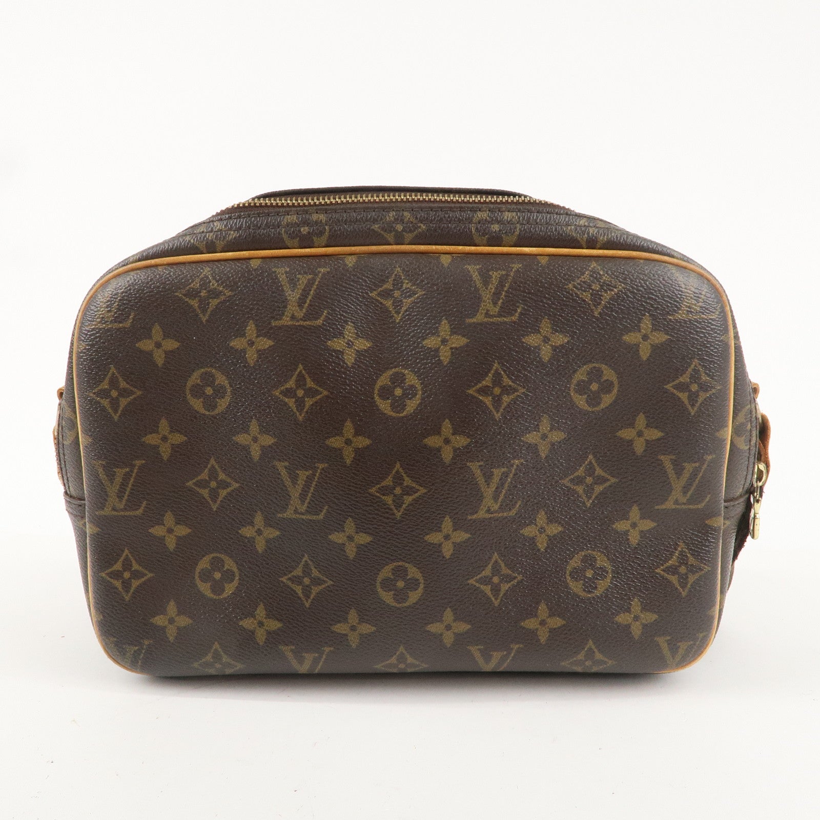 Louis Vuitton Monogram Reporter PM Shoulder Bag Brown M45254