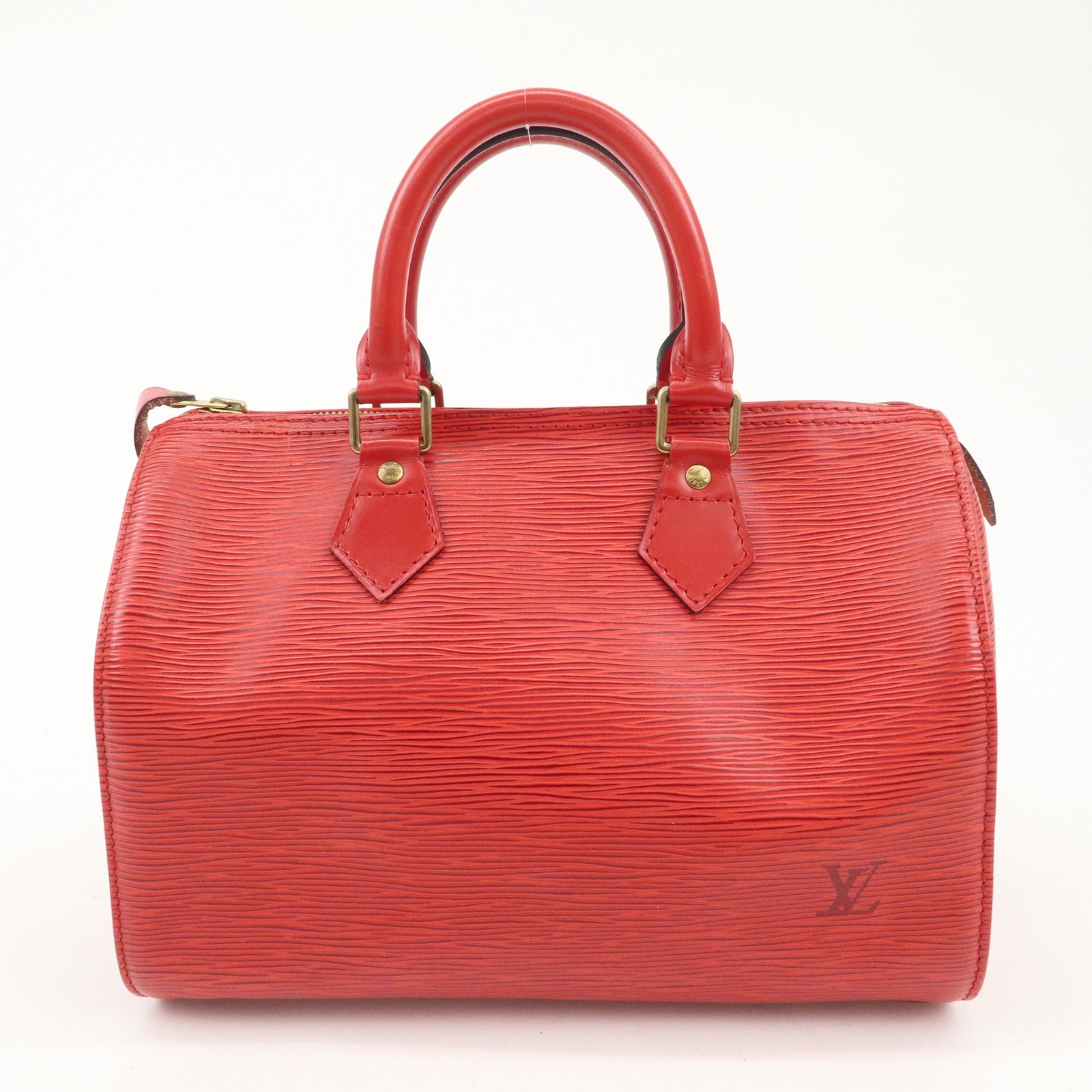 Louis Vuitton Epi Speedy 25 Hand Bag Castilian Red M43017 Used