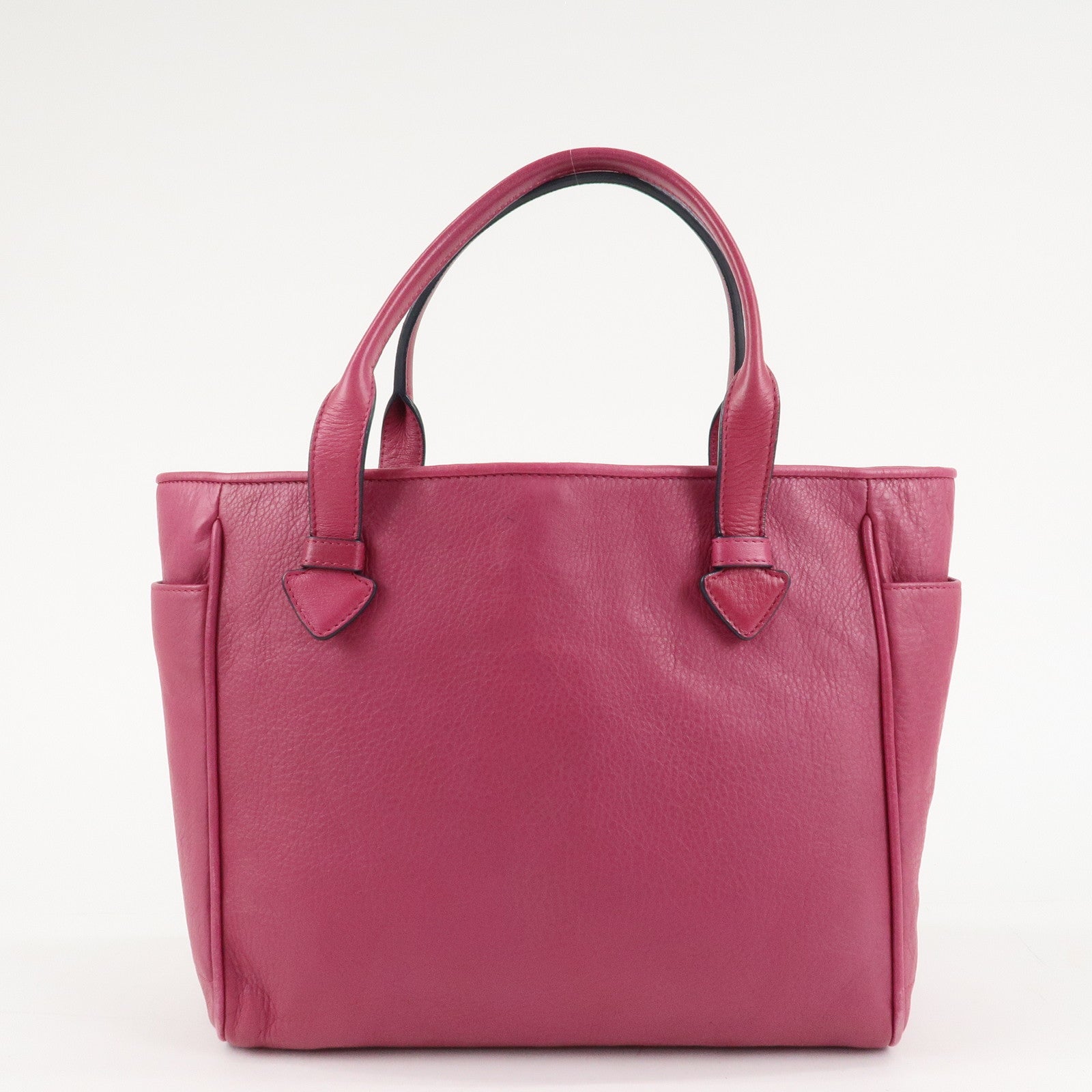 LOEWE Leather Tote Bag Hand Bag Shoulder Bag Medium Pink Used