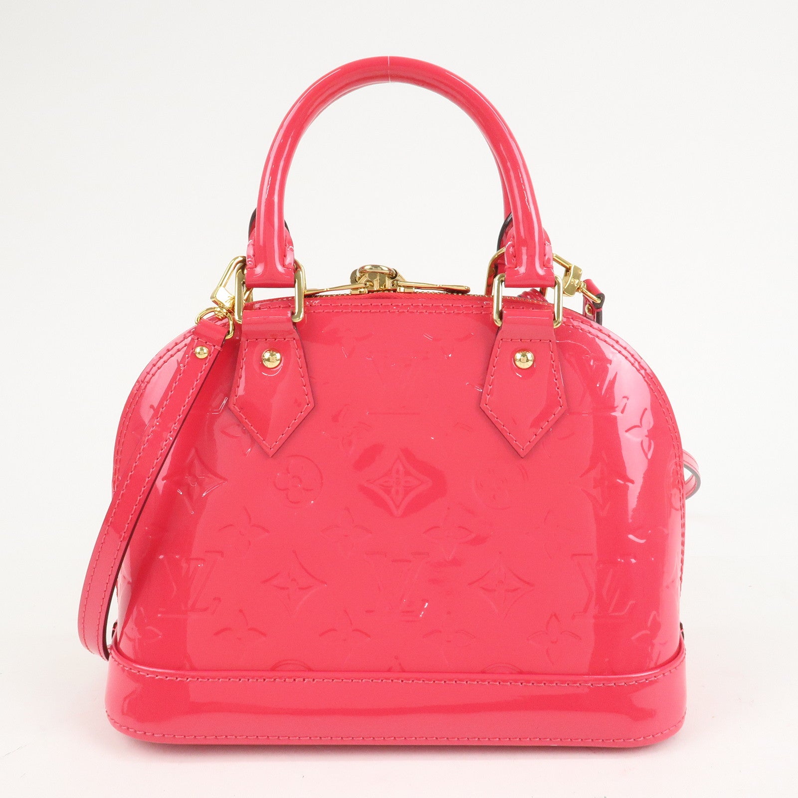 Louis Vuitton Monogram Vernis Alma BB 2Way Bag Rose Indien M91771