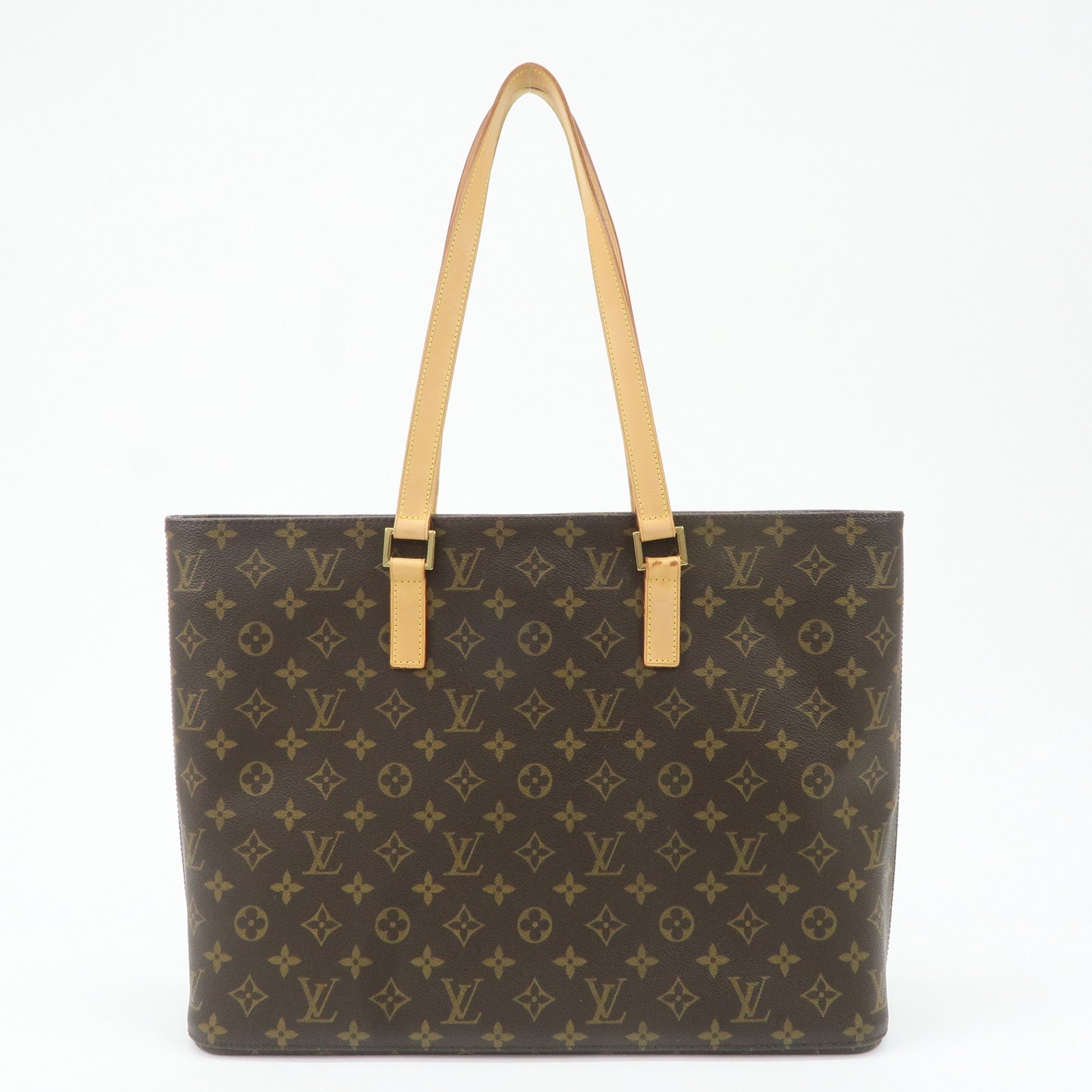 Louis Vuitton Monogram Luco Tote Bag Hand Bag Brown M51155 Used