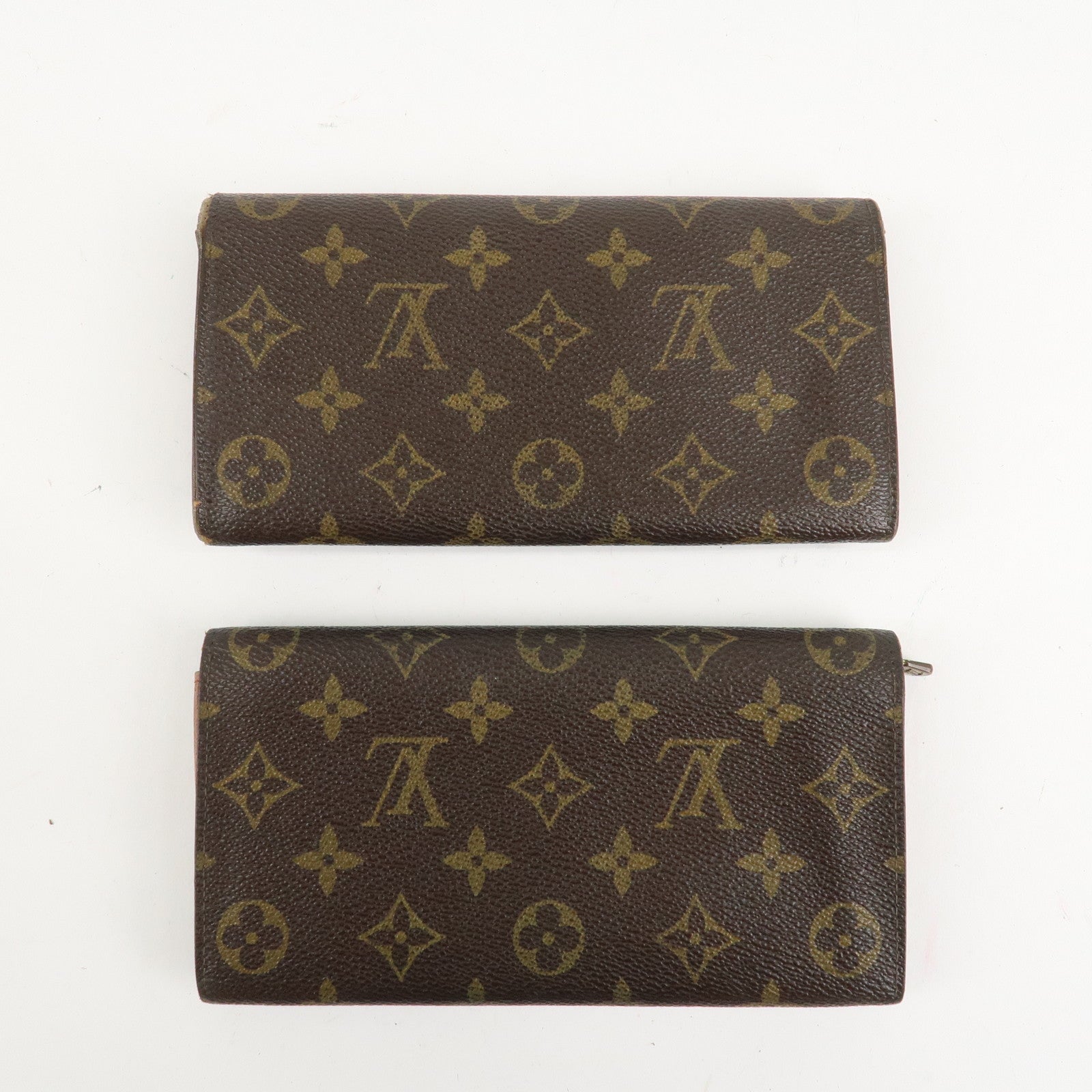 Louis Vuitton Monogram Set of 2 Long Wallet Brown M61723