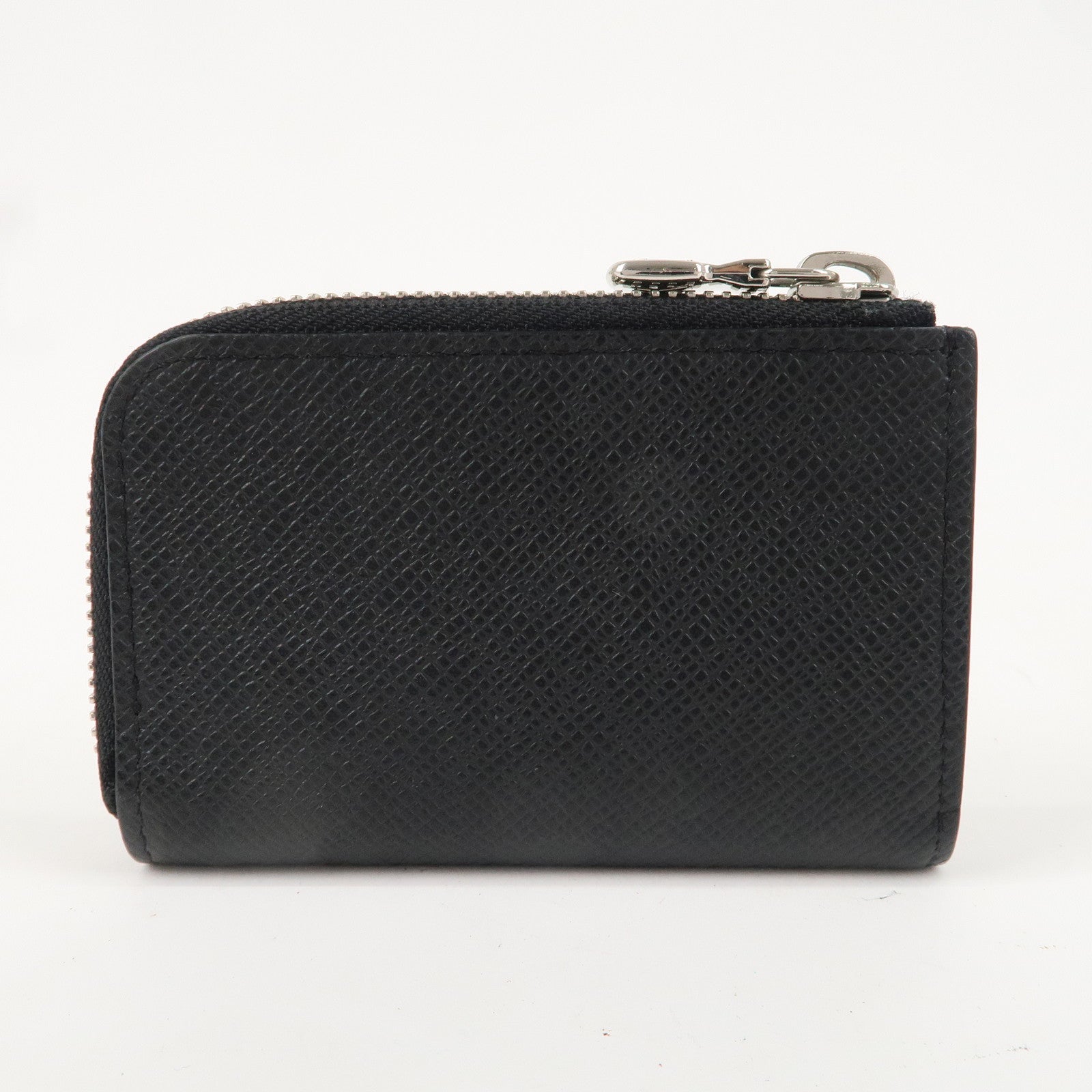 Louis Vuitton Taiga Porte Monnaie Jour Zip Coin Case Noir M63375