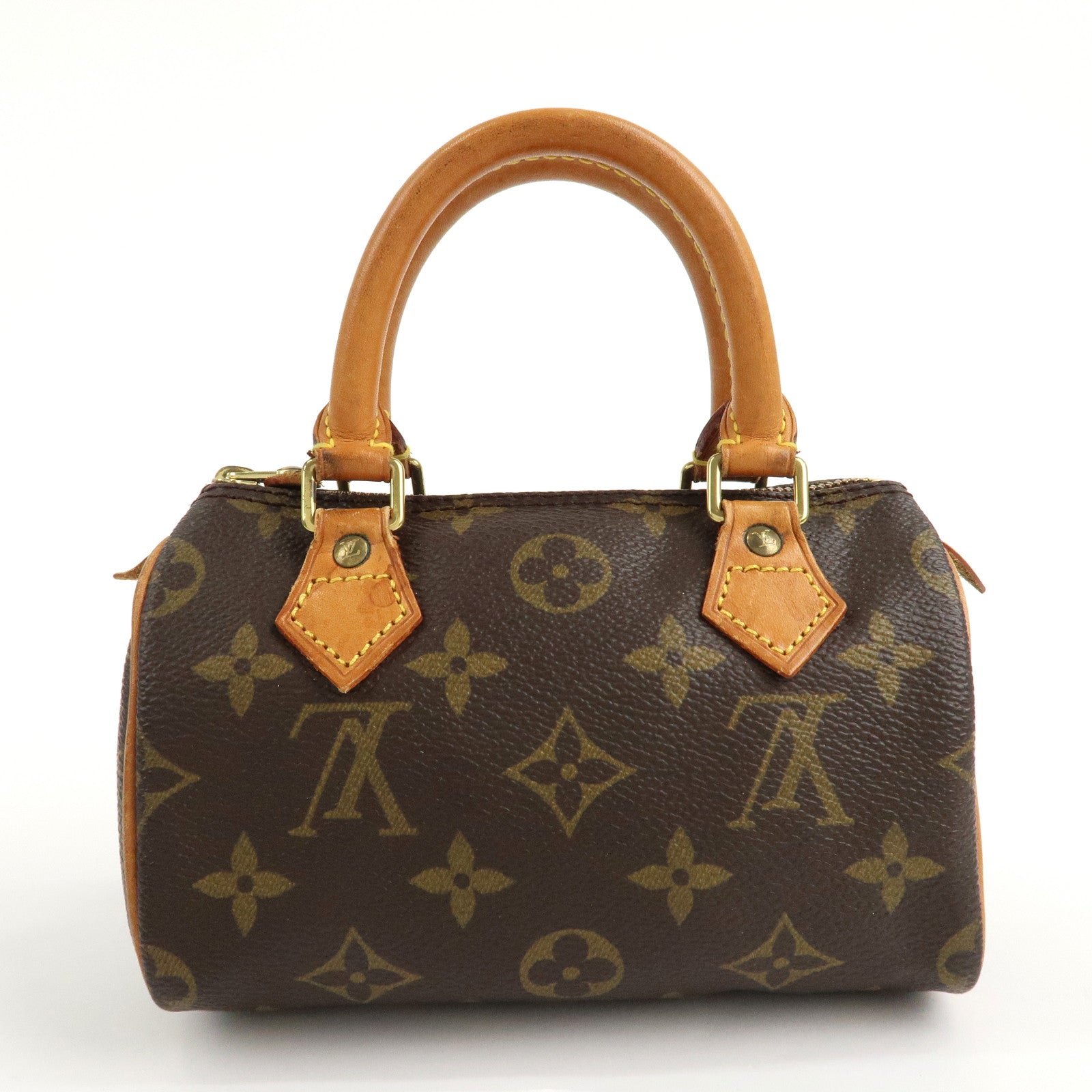 Louis Vuitton Monogram Mini Speedy Hand Bag Brown M41534