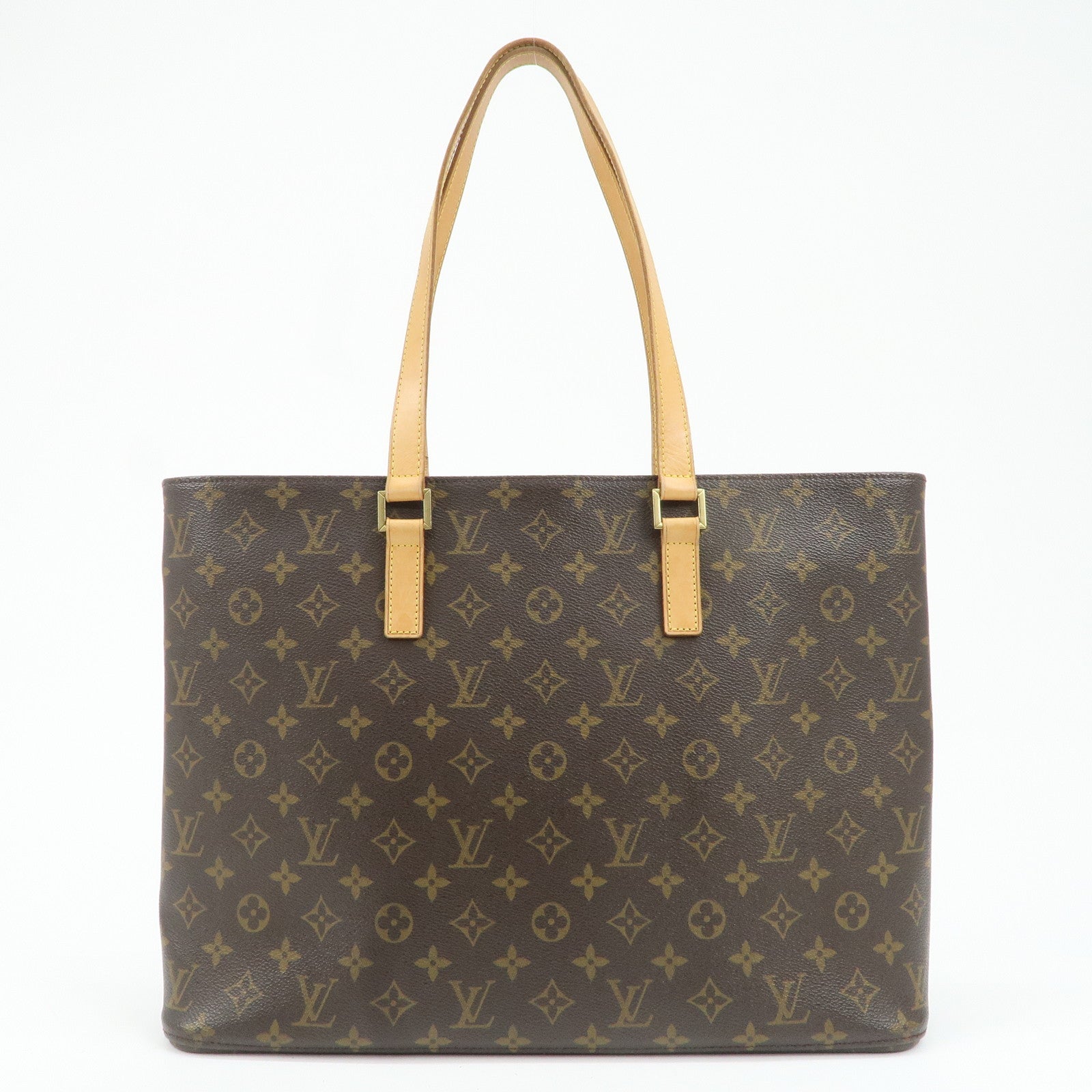 Louis Vuitton Monogram Luco Tote Bag Hand Bag Brown M51155 Used