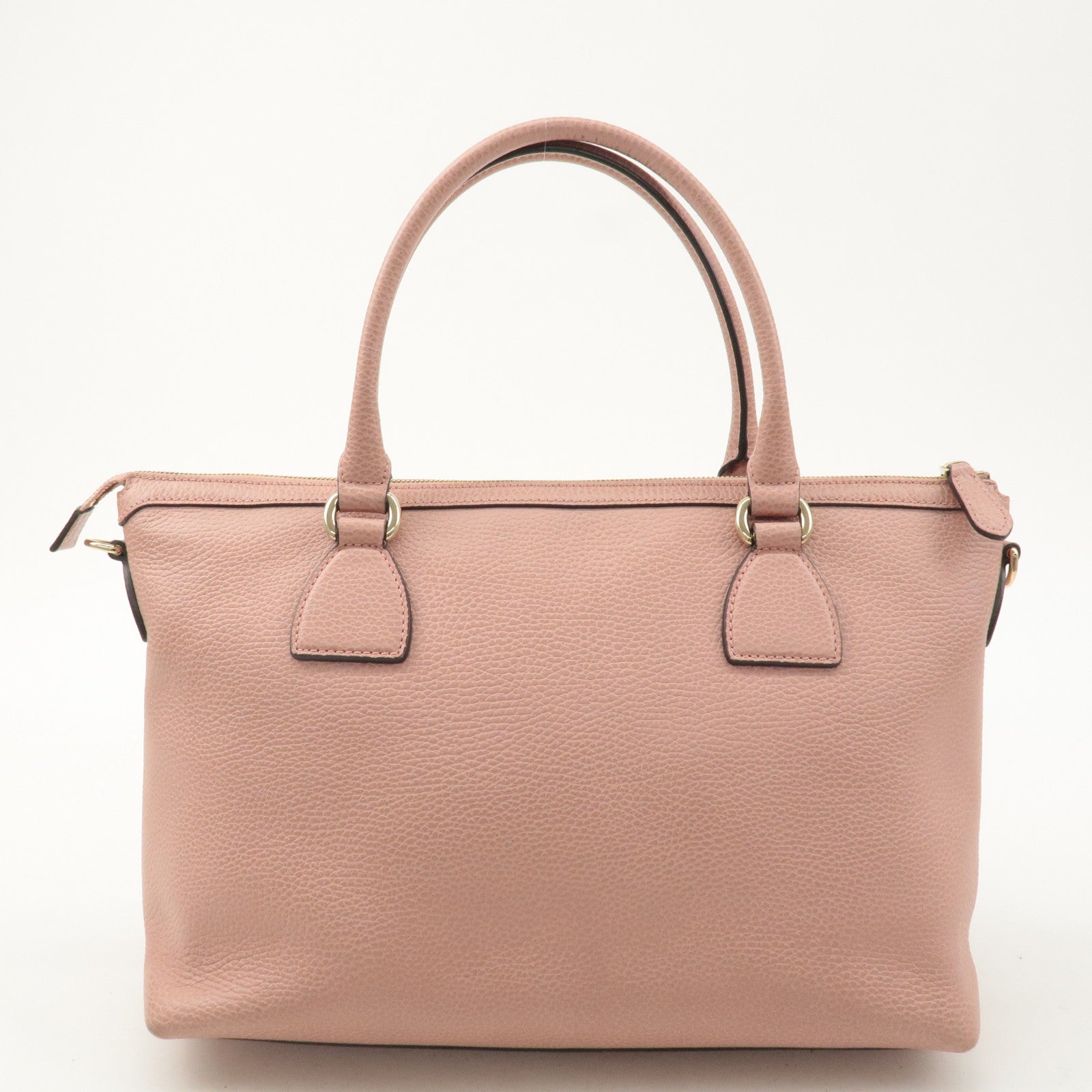 GUCCI Interlocking G Leather 2WAY Tote Bag Pink 449659