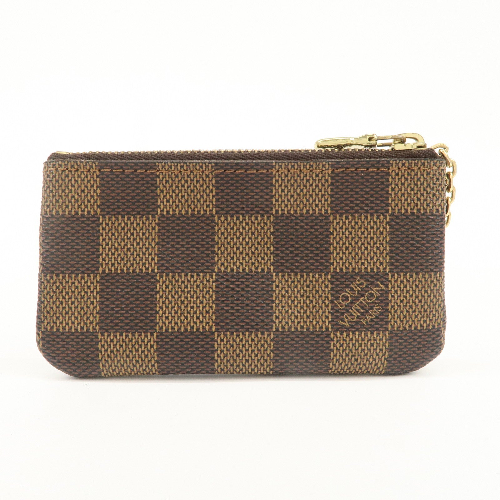 Louis Vuitton Damier Ebene Pochette Cles Coin Case N62658 Used