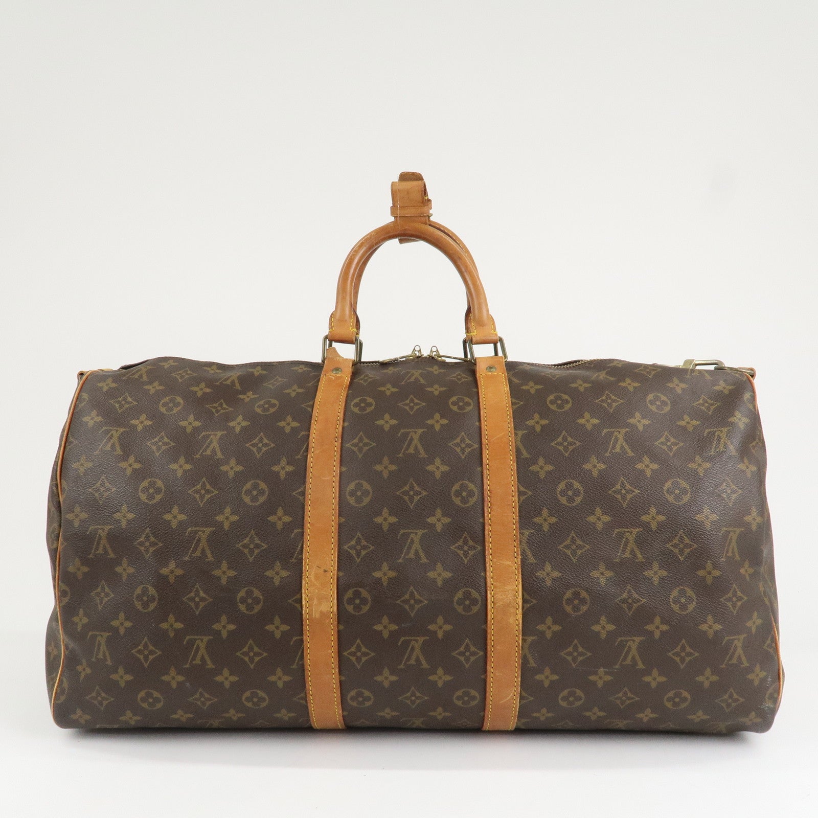 Louis Vuitton Keep All Bandouliere 55 Boston Bag Brown M56714 Used