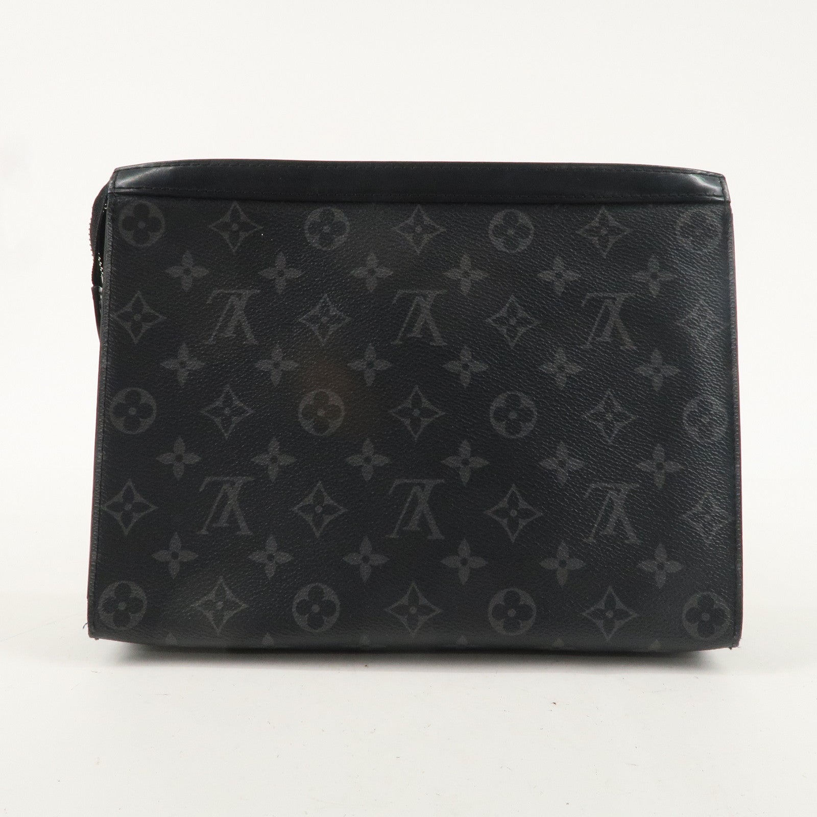 Louis Vuitton Eclipse Pochette Voyage MM Clutch Bag Noir M61692