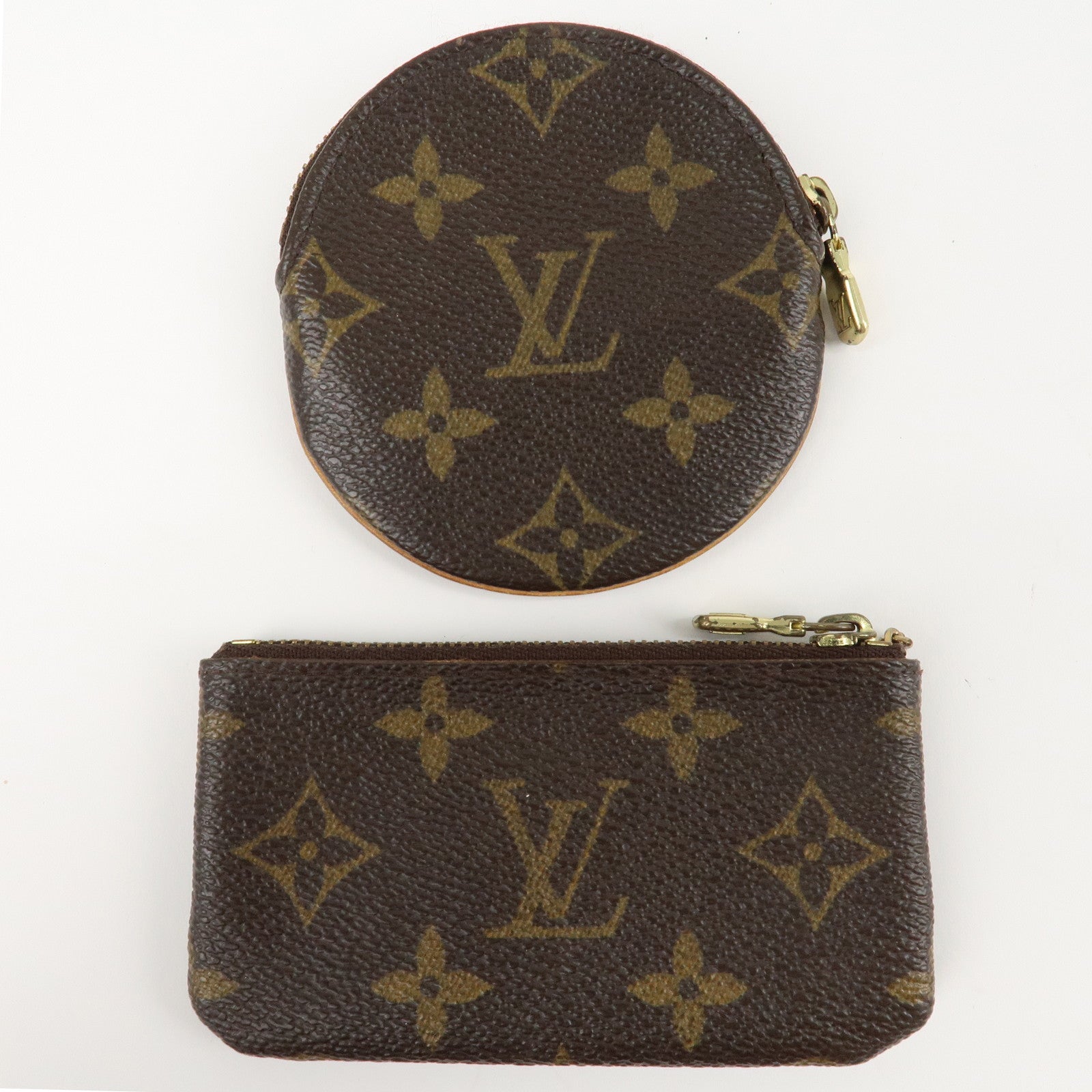 Louis Vuitton Set of 2 Monogram Coin Case M61926 M62650 Used