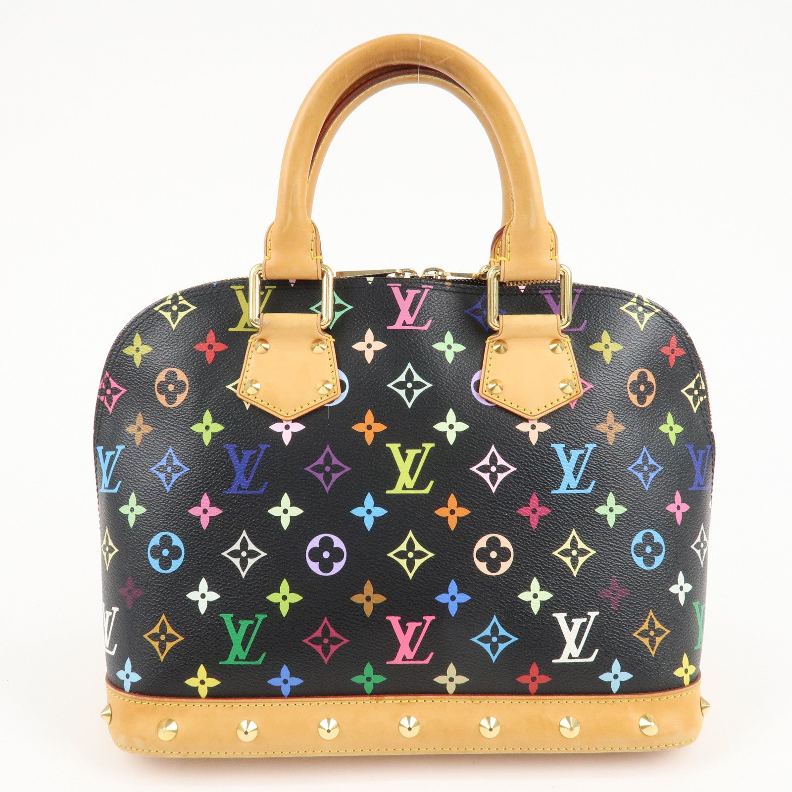 Louis Vuitton Monogram Multicolor Alma Hand Bag Noir M92646 Used