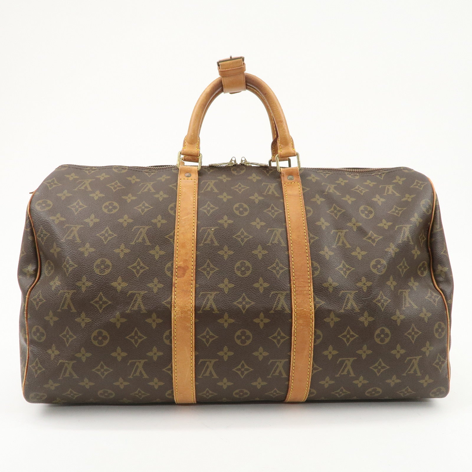 Louis Vuitton Monogram Keep All 50 Boston Bag Brown M41426 Used