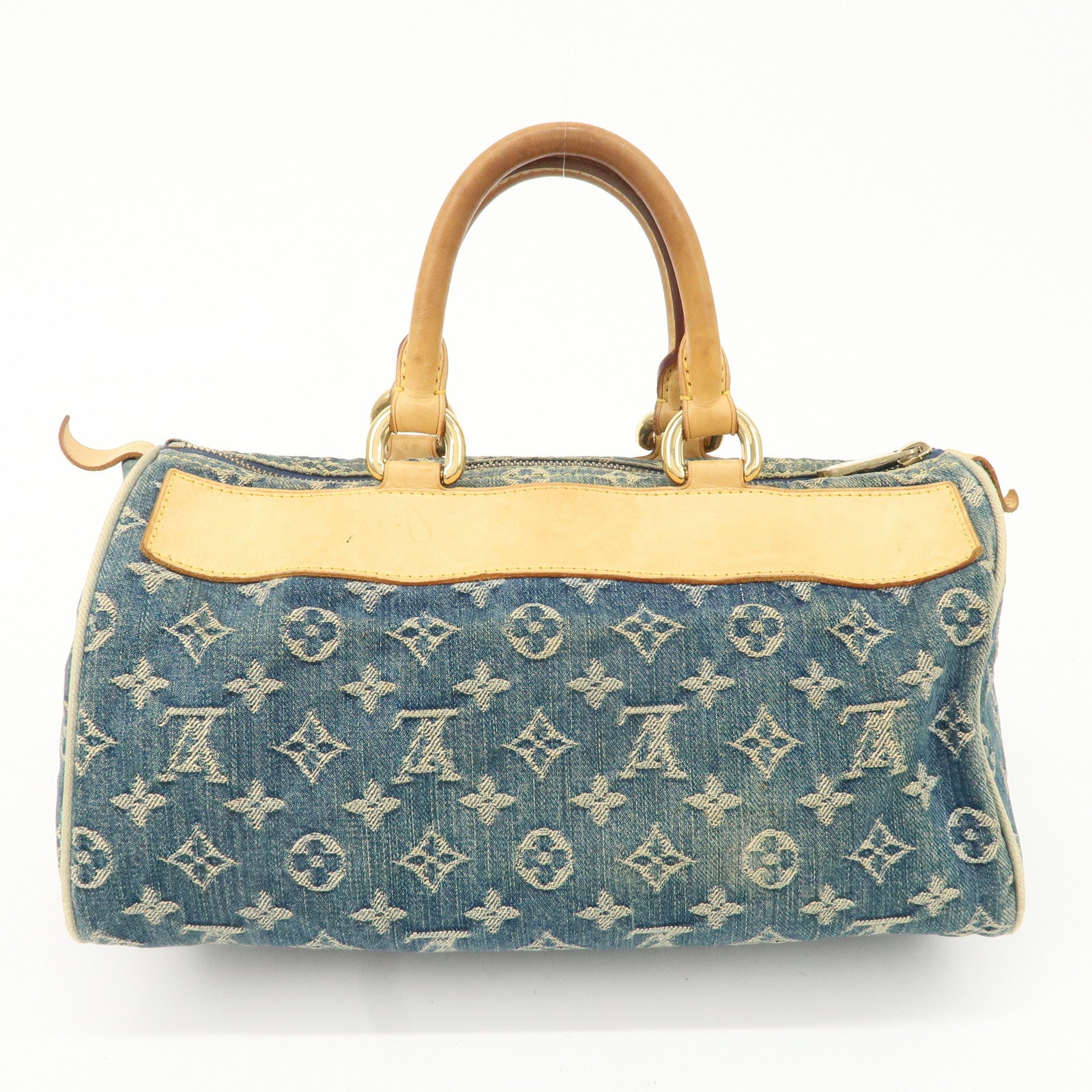 Louis Vuitton Monogram Denim Neo Speedy Boston Bag Blue M95019 Used