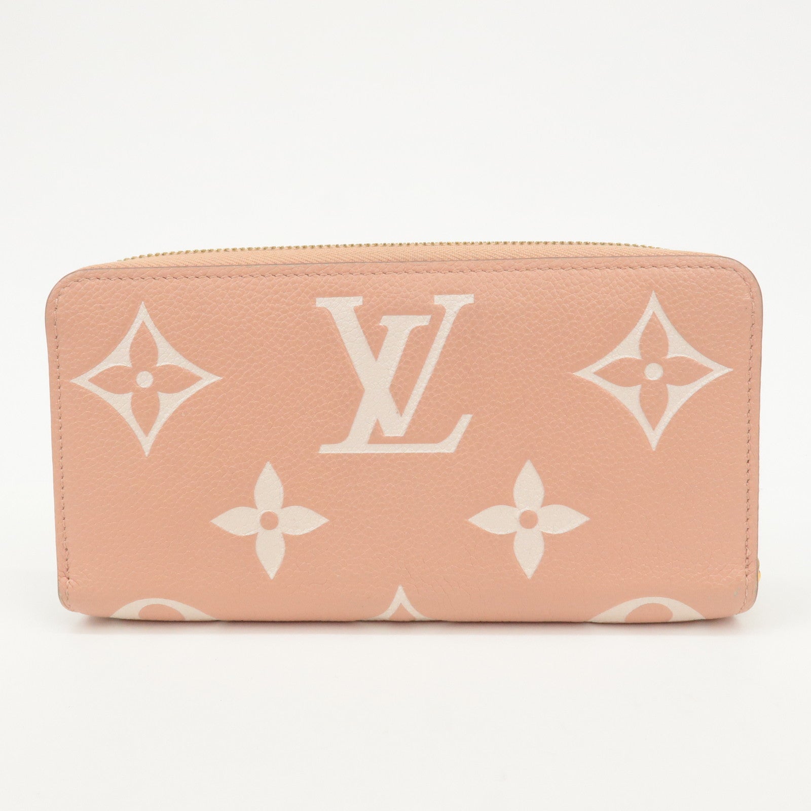 Louis Vuitton Monogram Empreinte Bicolor Zippy Wallet Rose M81645 Used