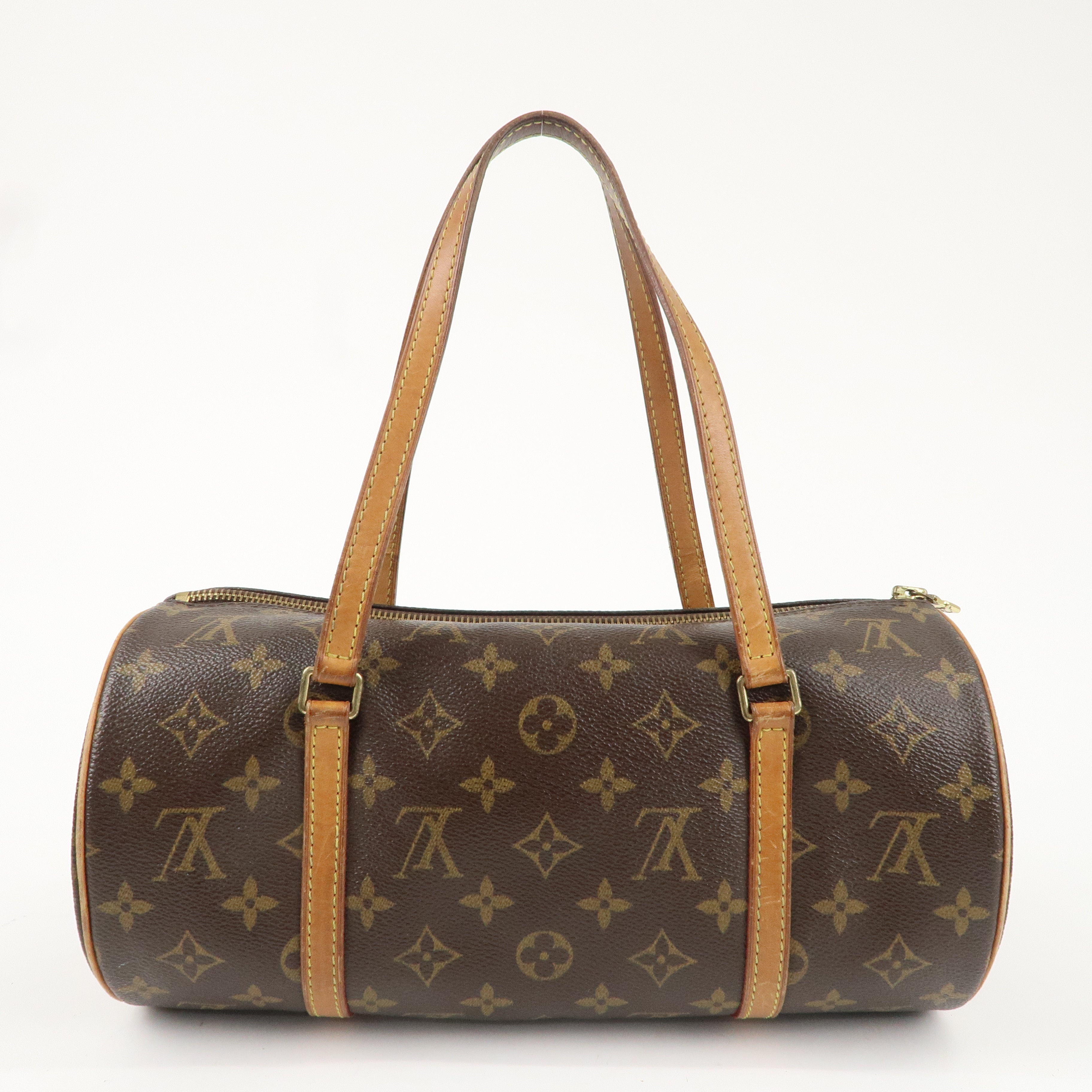 Louis Vuitton Monogram Papillon 30 Hand Bag Brown M51385