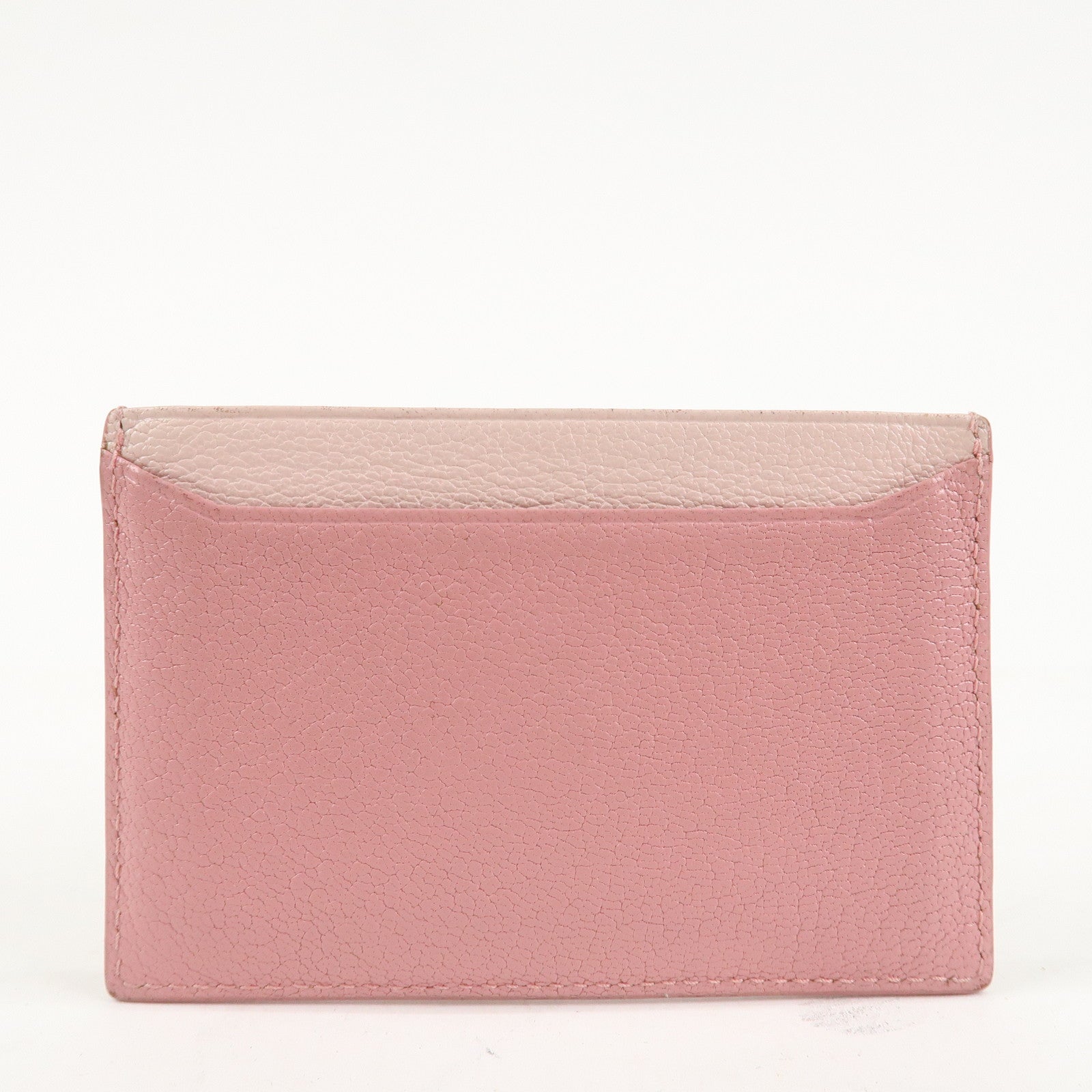 MIU MIU Leather Ribbon Card Case Pink