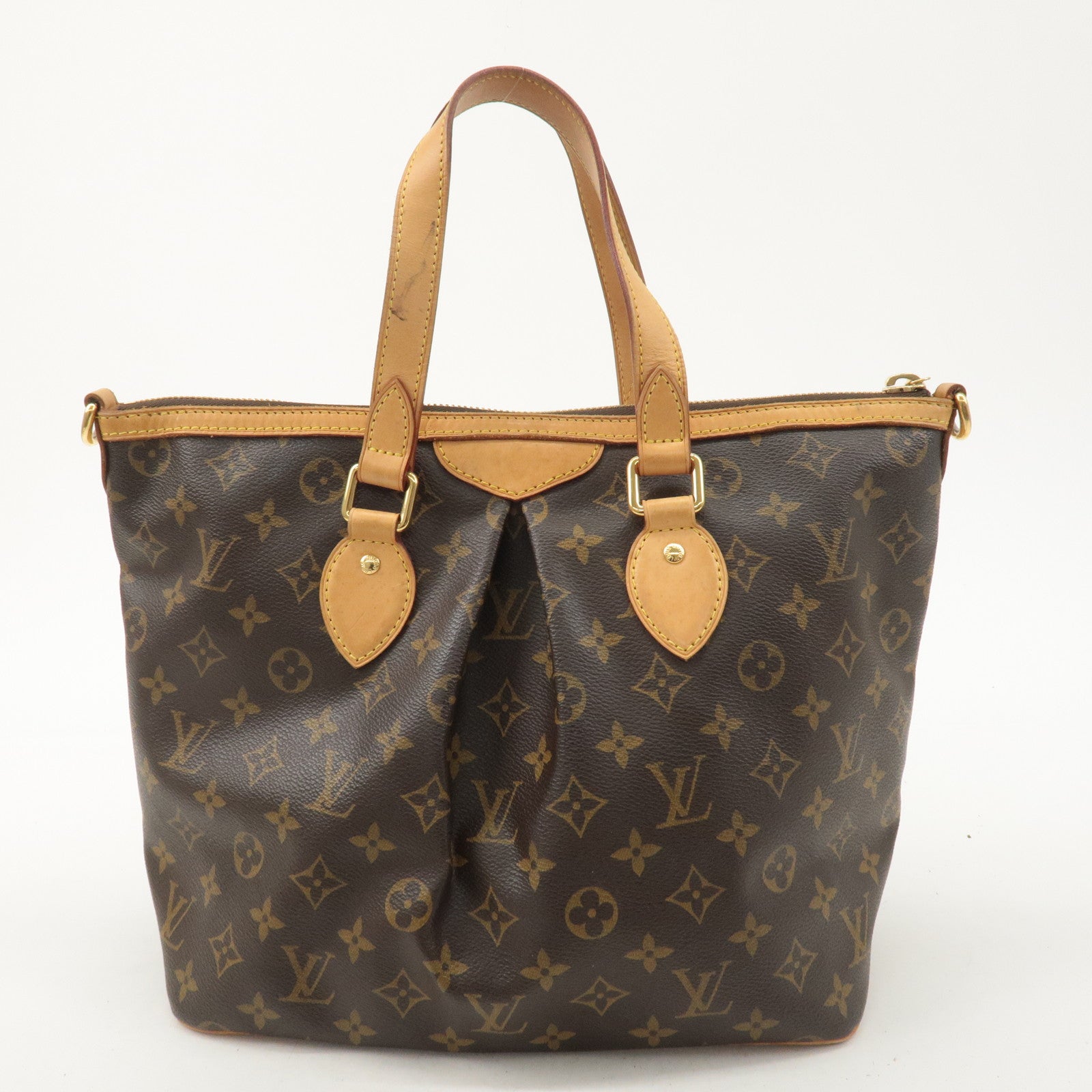 Louis Vuitton Monogram Palermo PM 2Way Hand Bag Brown M40145