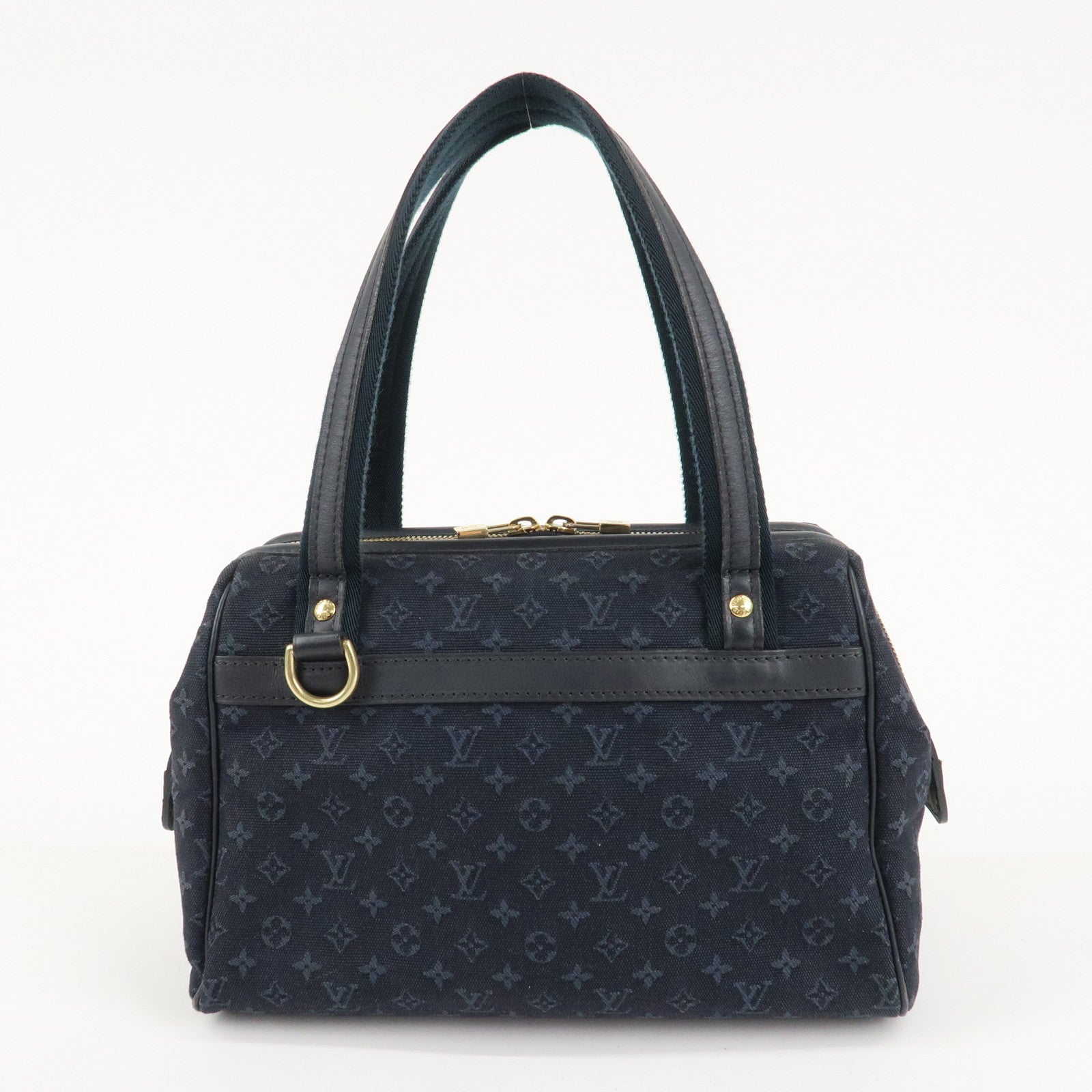 Louis Vuitton Monogram Mini Josephine PM Hand Bag Blue M92414 Used