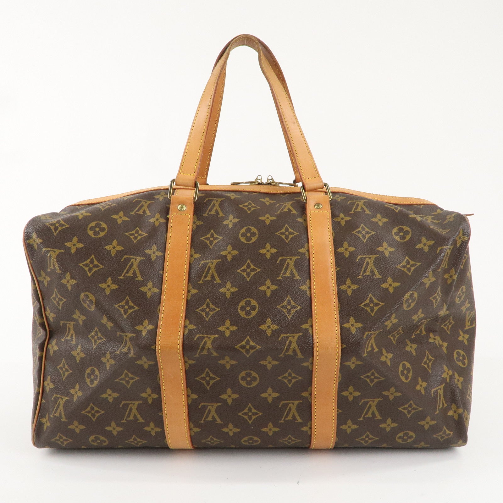 Louis Vuitton Monogram Sac Souple 45 Boston Bag Brown M41624