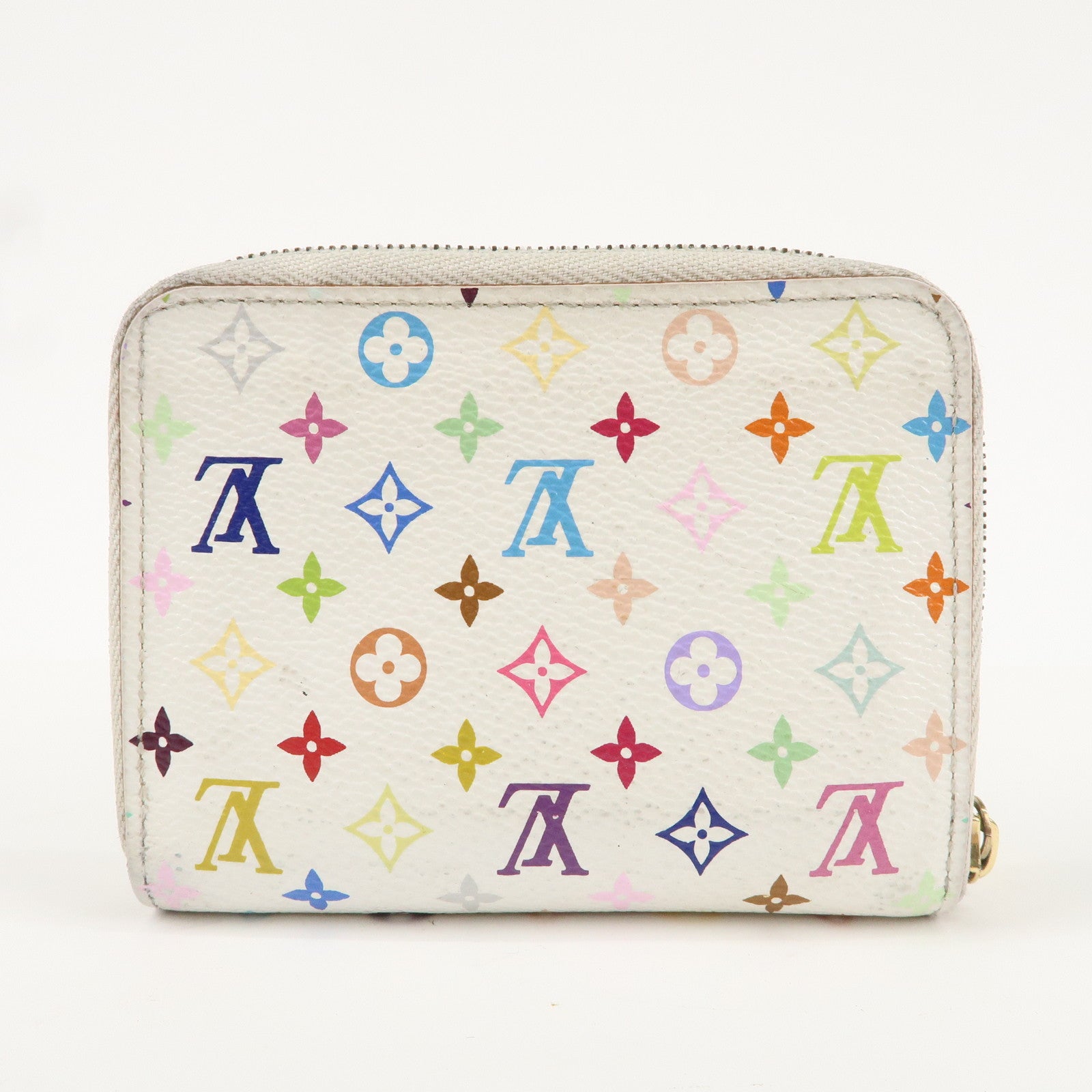 Louis Vuitton Monogram Multicolor Zippy Coin Purse Blanc M93741