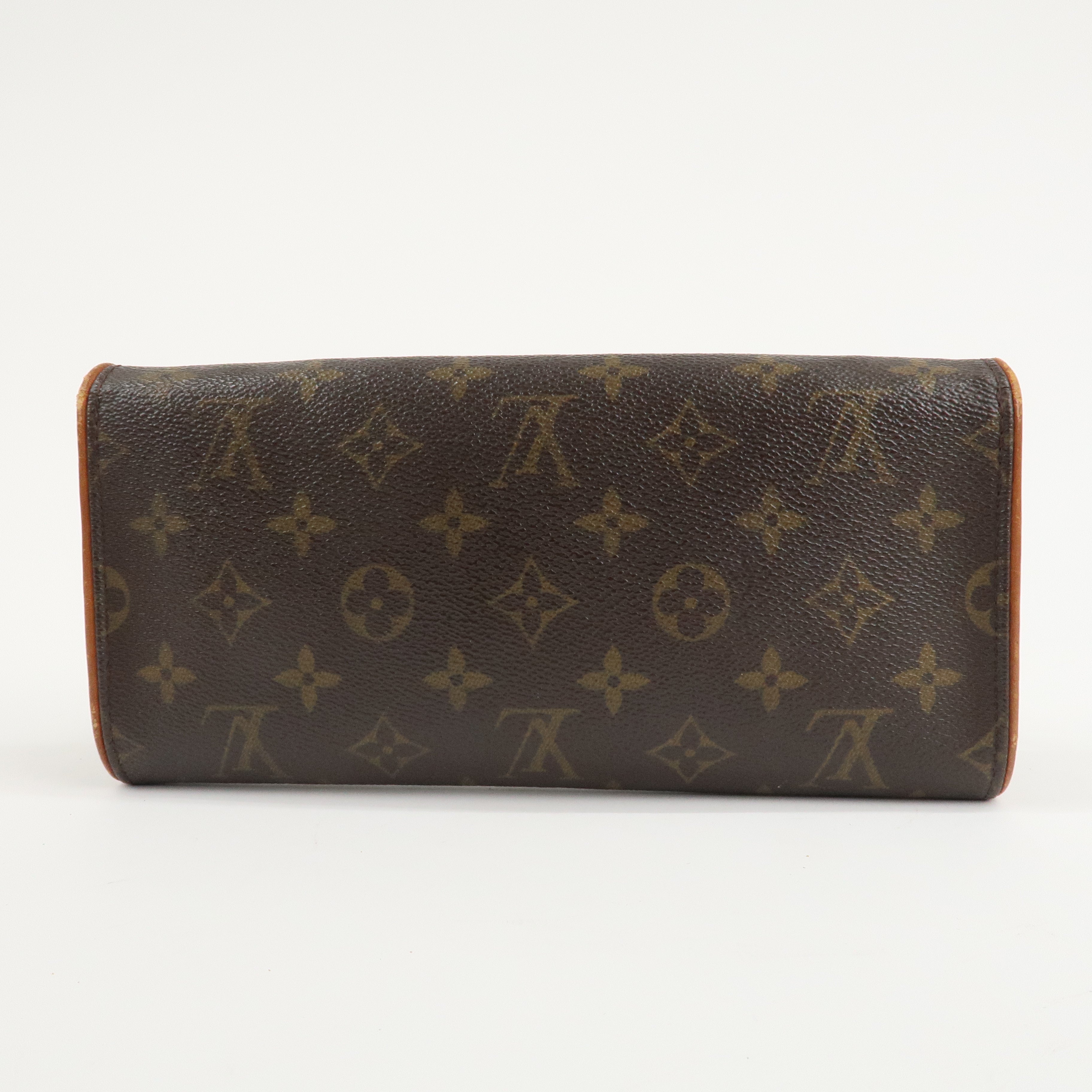 Louis Vuitton Monogram Pochette Twin GM 2Way Bag Brown M51852 Used