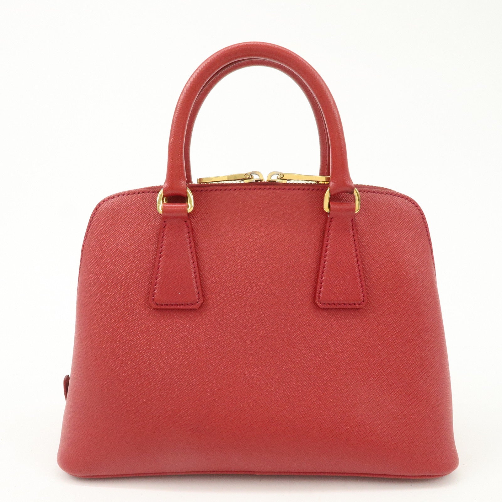 PRADA Promenade Saffiano Leather 2Way Shoulder Bag Red BL0838 Used