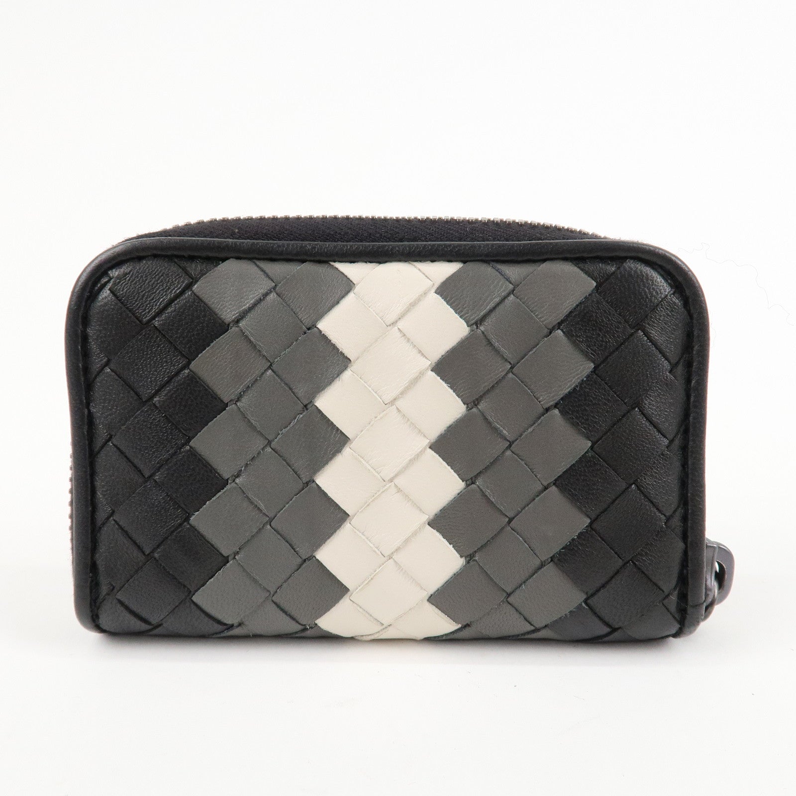 BOTTEGA VENETA Intrecciato Leather Round Coin Case