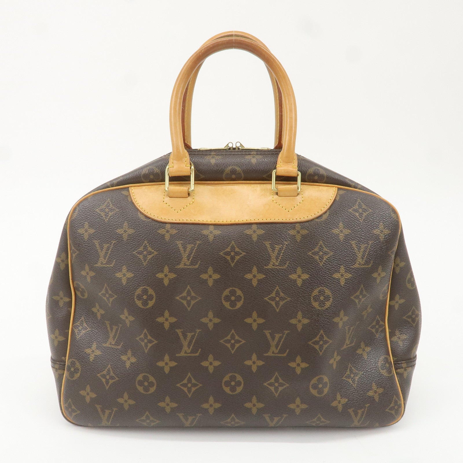 Louis Vuitton Monogram Deauville Hand Bag Brown M47270