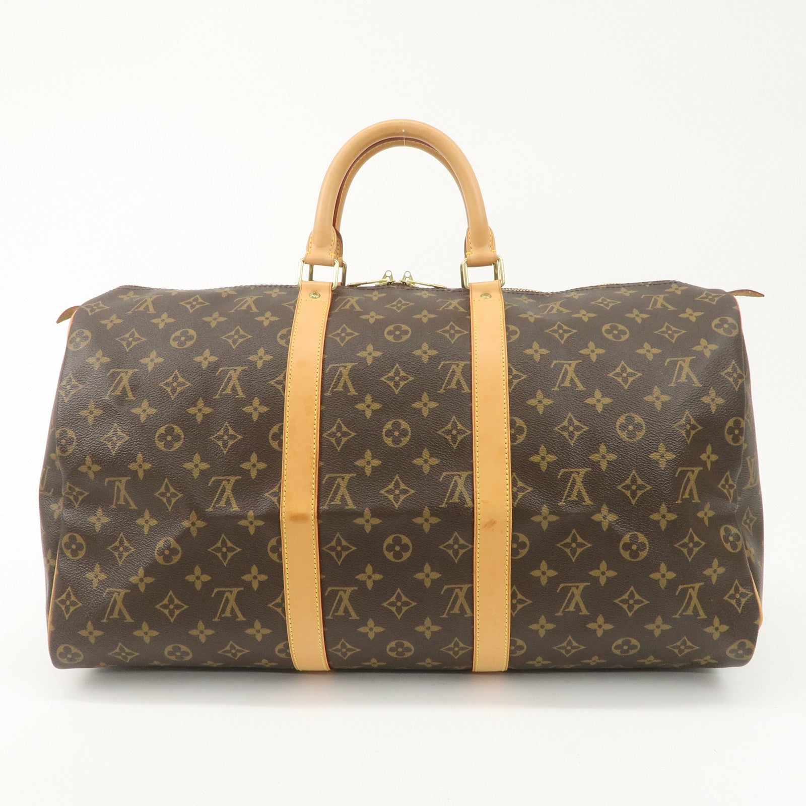 Louis Vuitton Monogram Keep All 50 Boston Bag Brown M41426