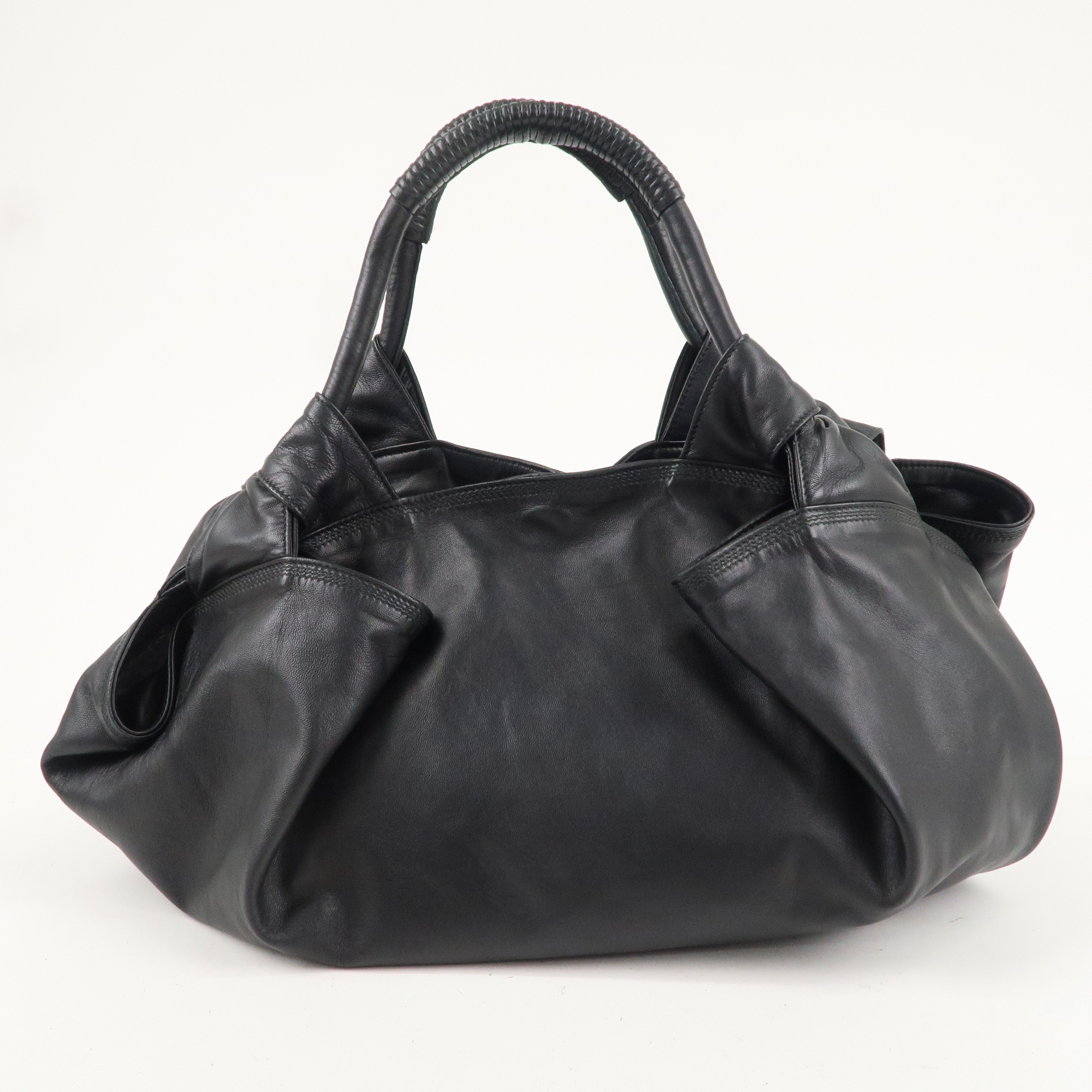 LOEWE Leather Nappa Aire Hand Bag Shoulder Bag Black