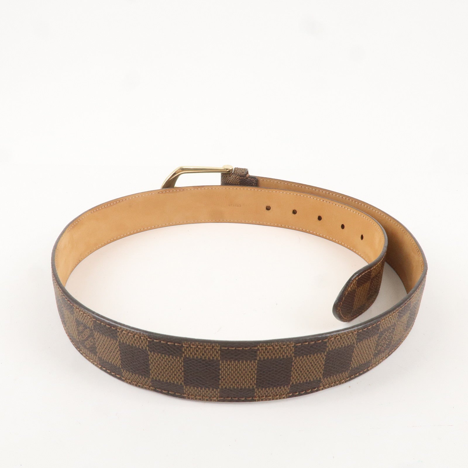 Louis Vuitton Damier Ebene Saint Tulle Riveted Belt 90/36 M6835