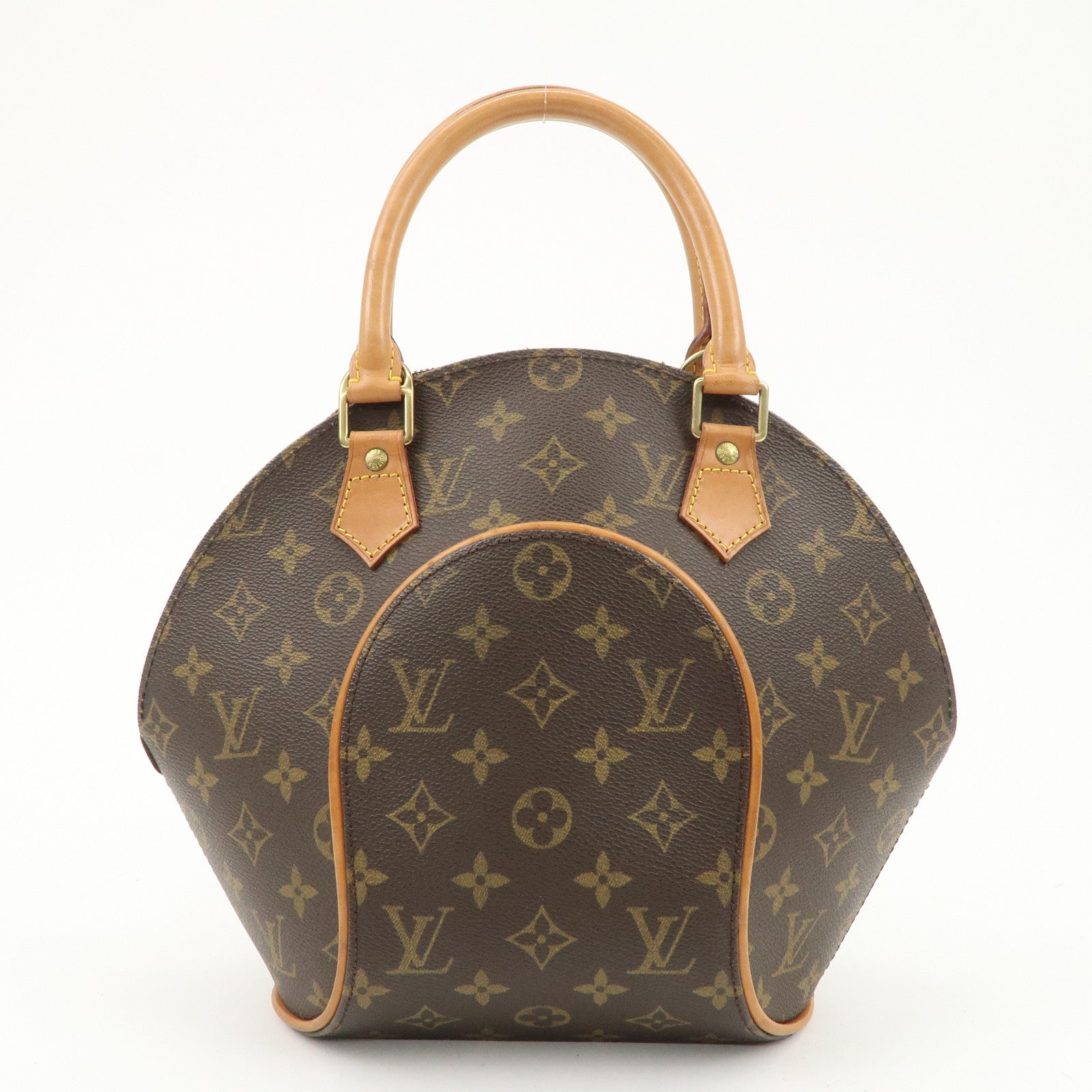 Louis Vuitton Monogram Ellipse PM Hand Bag Brown M51127 Used